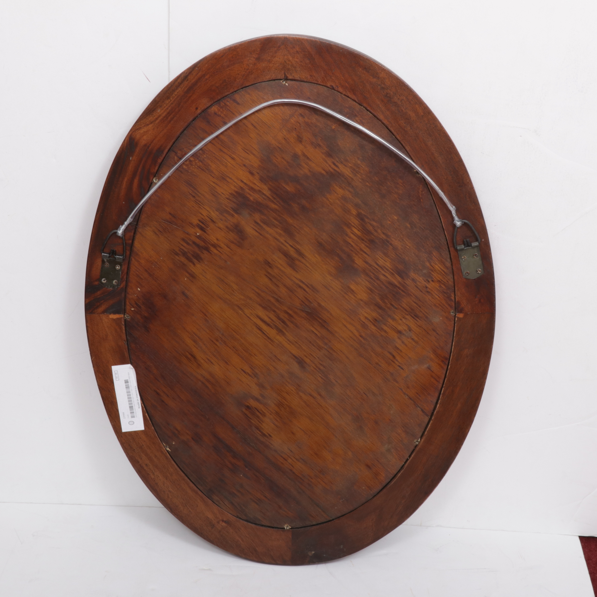 Wood Oval Wall Mirror