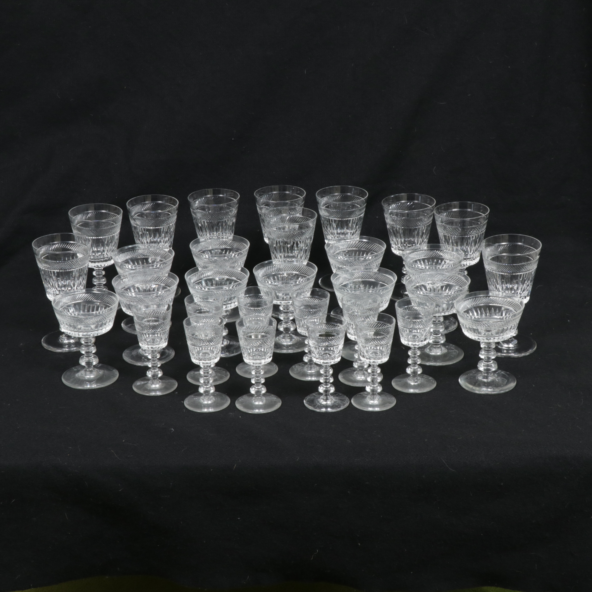 Cut Crystal Stemware, 1950s