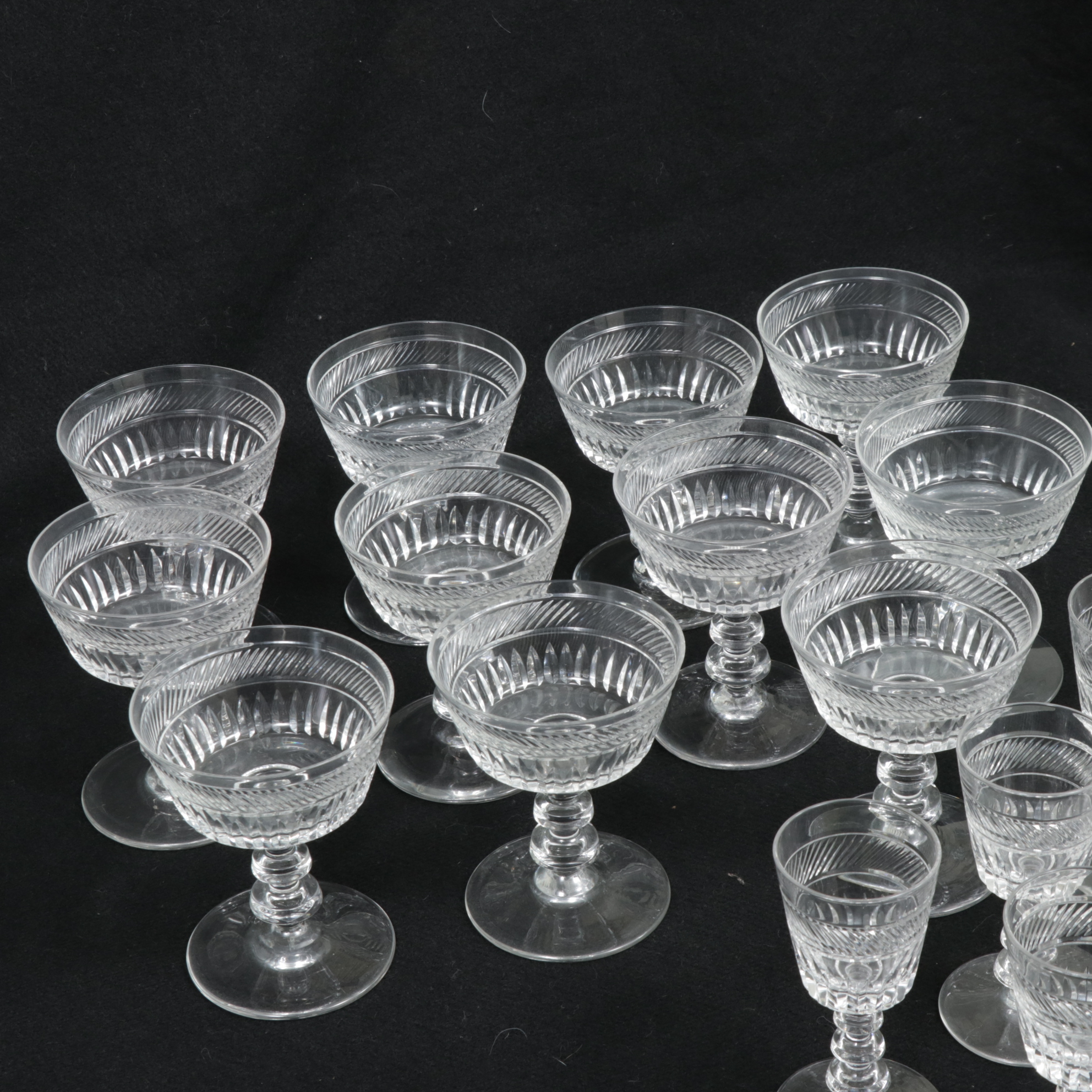 Cut Crystal Stemware, 1950s