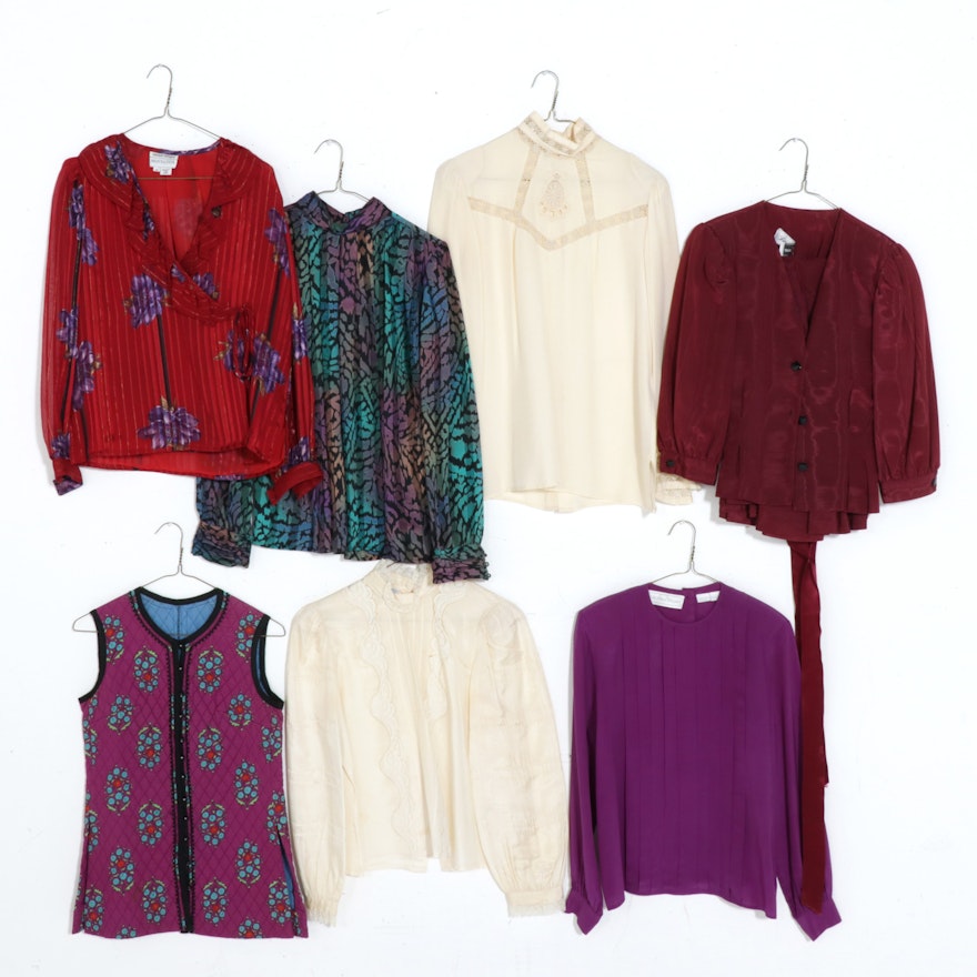 Silk Blouses Featuring Saks Fifth Avenue and More