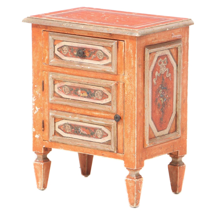 Karges Hand-Painted Side Table, Mid to Late 20th Century