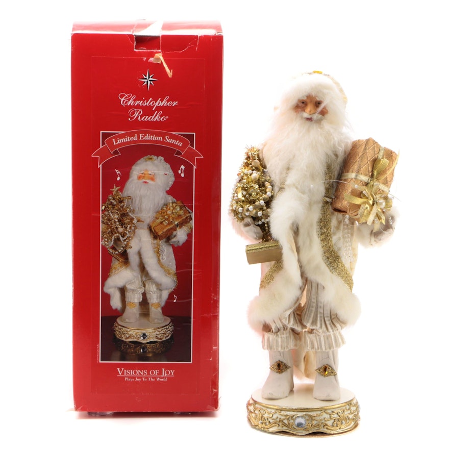 Christopher Radko "Visions of Joy" Musical Santa Claus Figurine