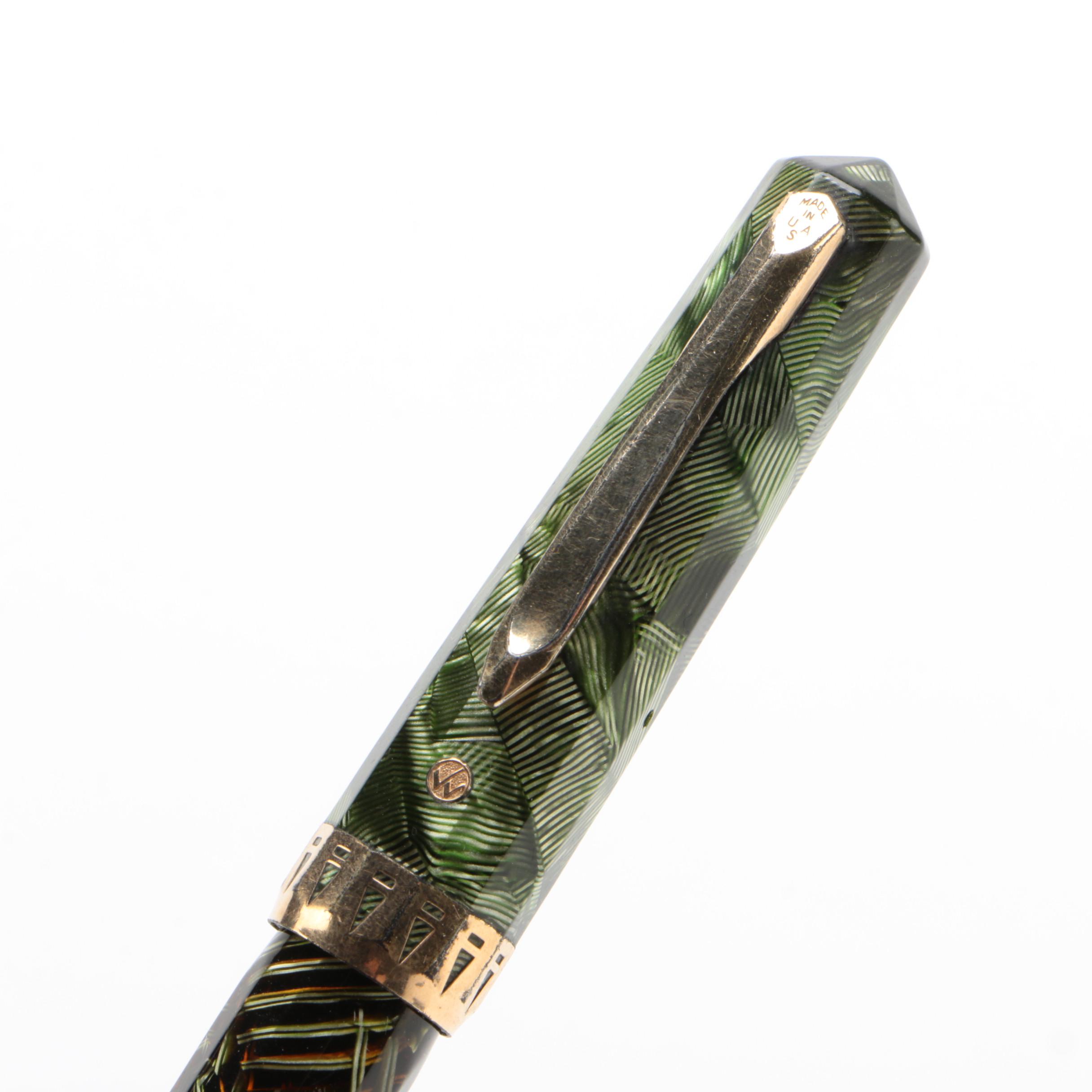 Fountain Pens Including Wahl "Doric II" and a Parker "Vacumatic"