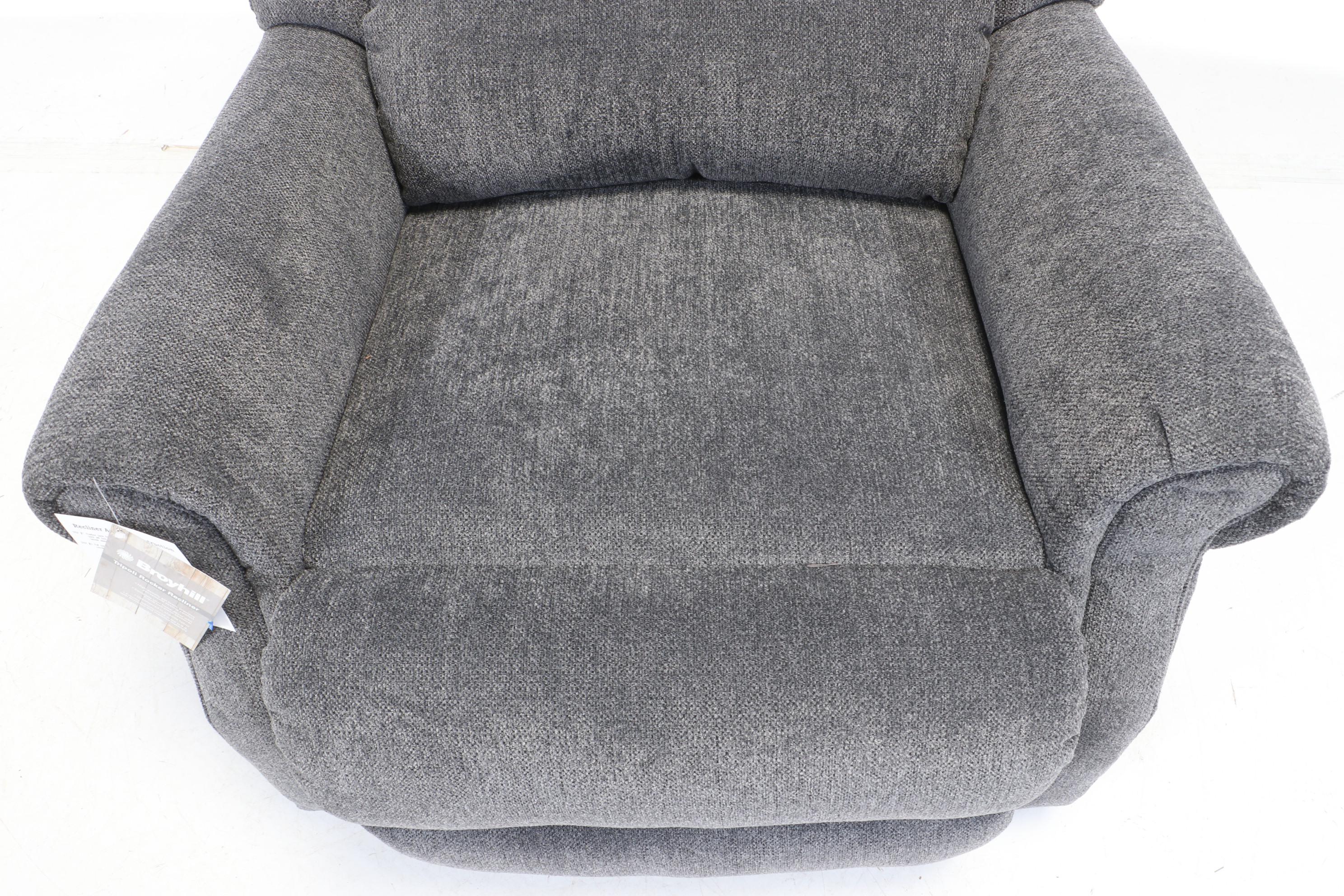 Broyhill "Tripoli" Chenille-Upholstered Rocker Recliner Chair