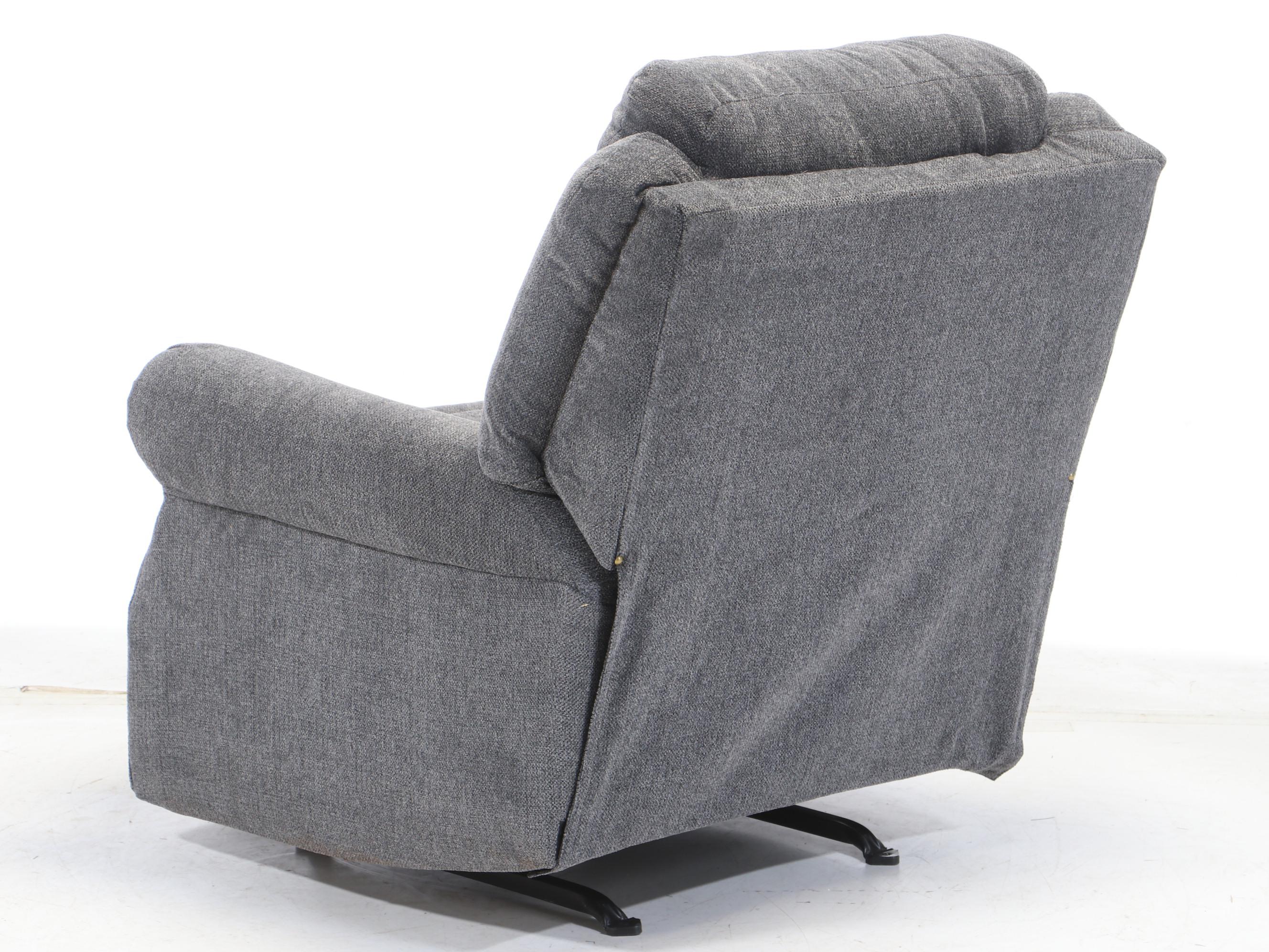 Broyhill "Tripoli" Chenille-Upholstered Rocker Recliner Chair