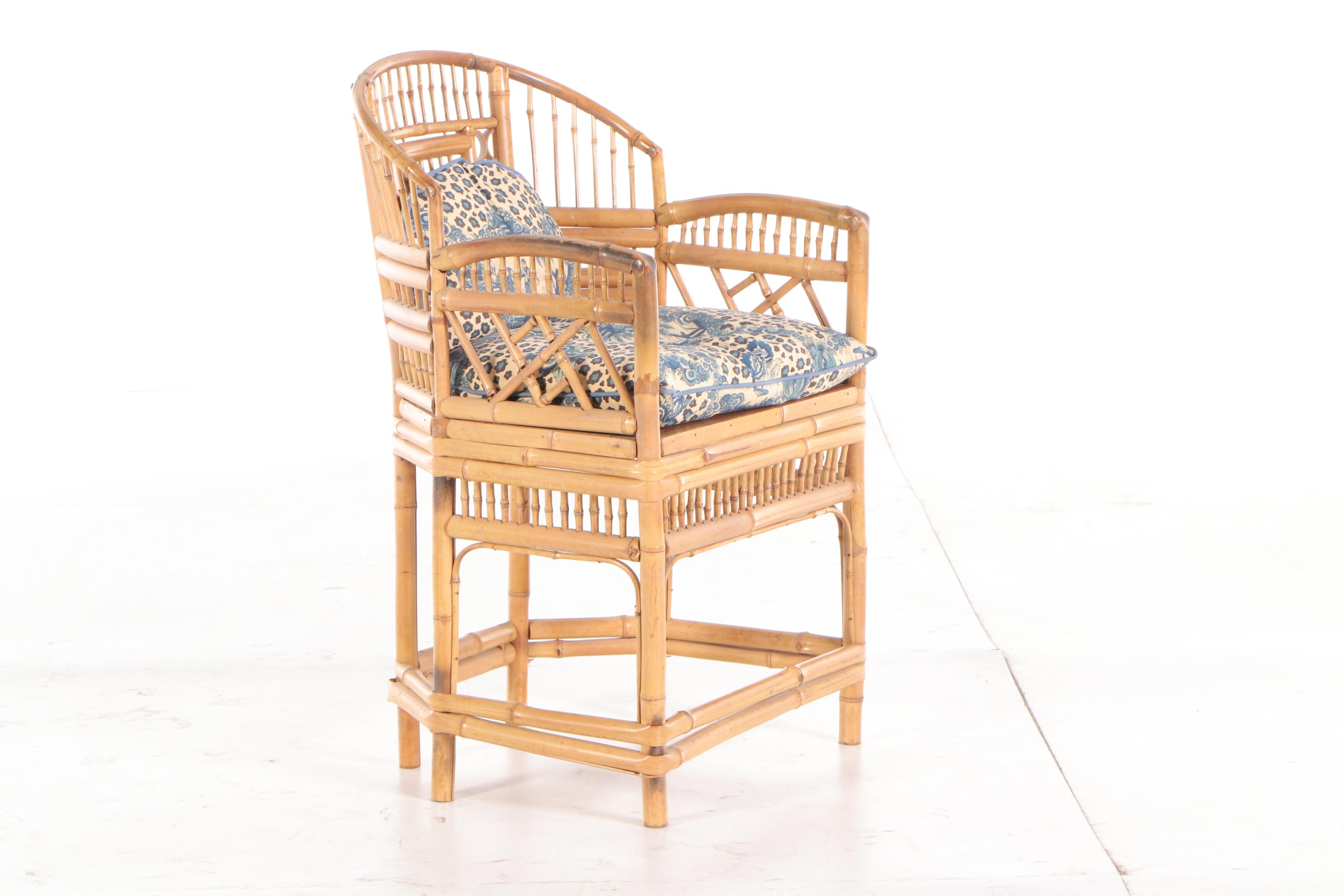 Charlotte Horstmann Limited Bamboo Arm Chairs, Pair