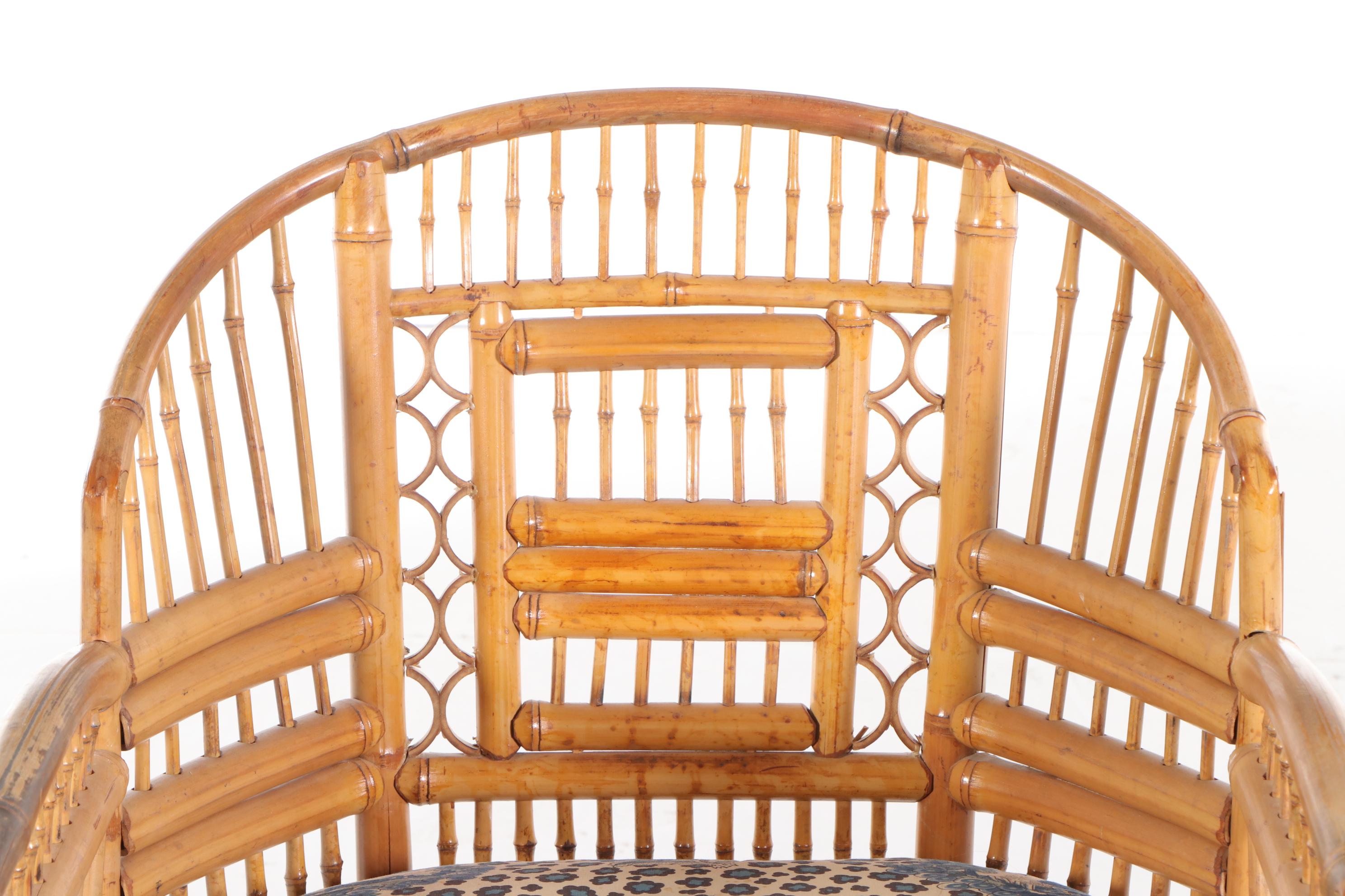 Charlotte Horstmann Limited Bamboo Arm Chairs, Pair