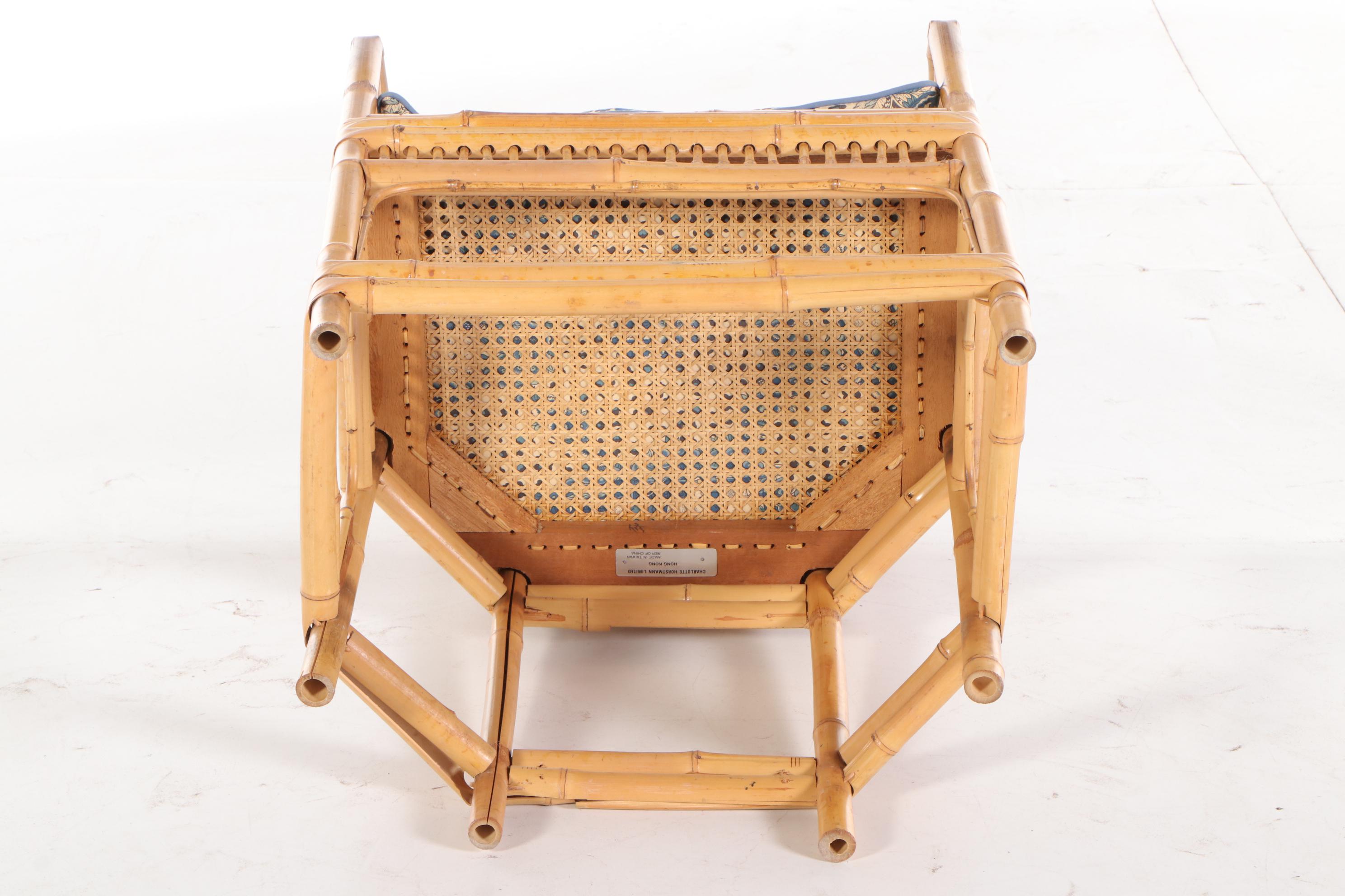 Charlotte Horstmann Limited Bamboo Arm Chairs, Pair