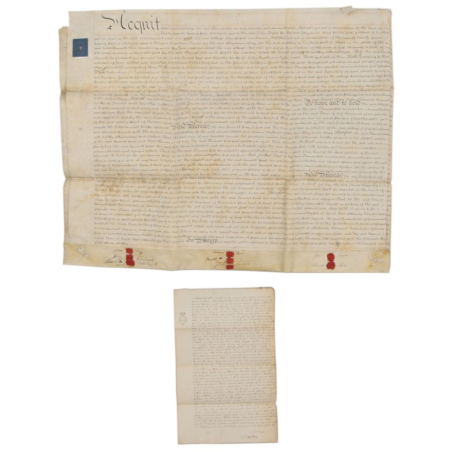 British Indenture and Discharge  Renunciation Documents, Early 19th Century
