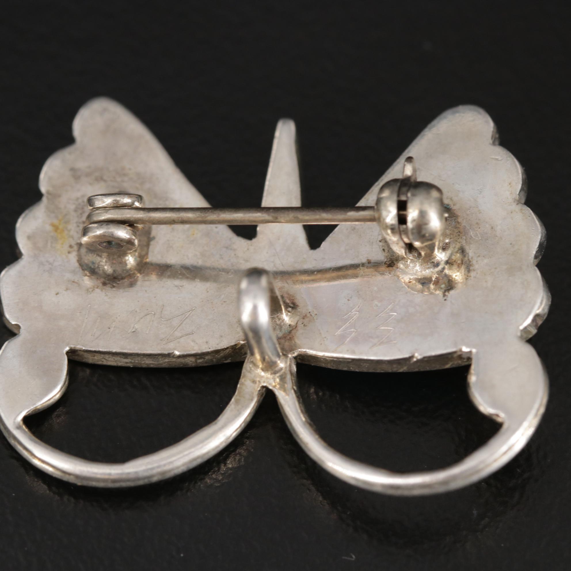 Sterling Brooches Including Melissa Yazzie Navajo Diné Lizards