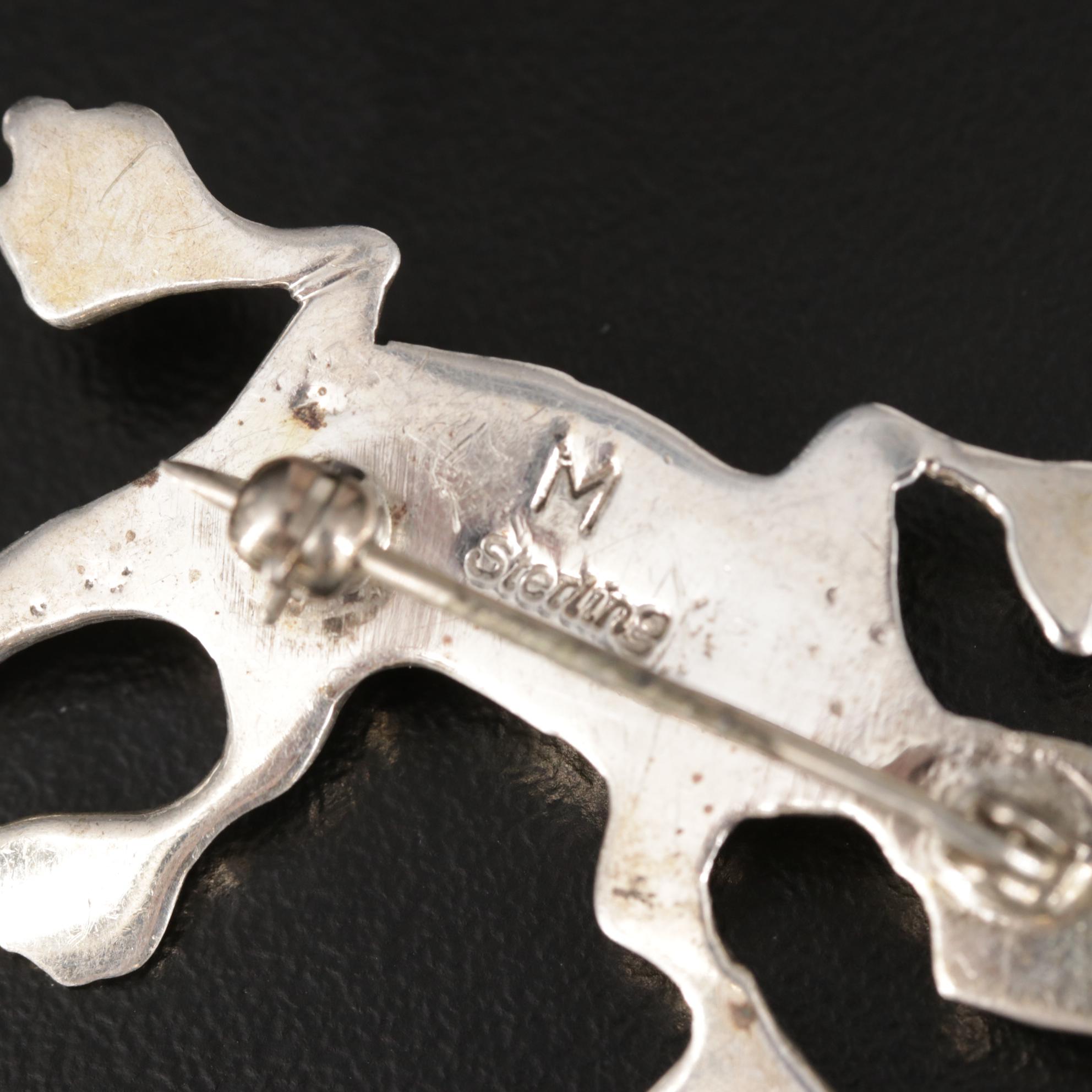 Sterling Brooches Including Melissa Yazzie Navajo Diné Lizards