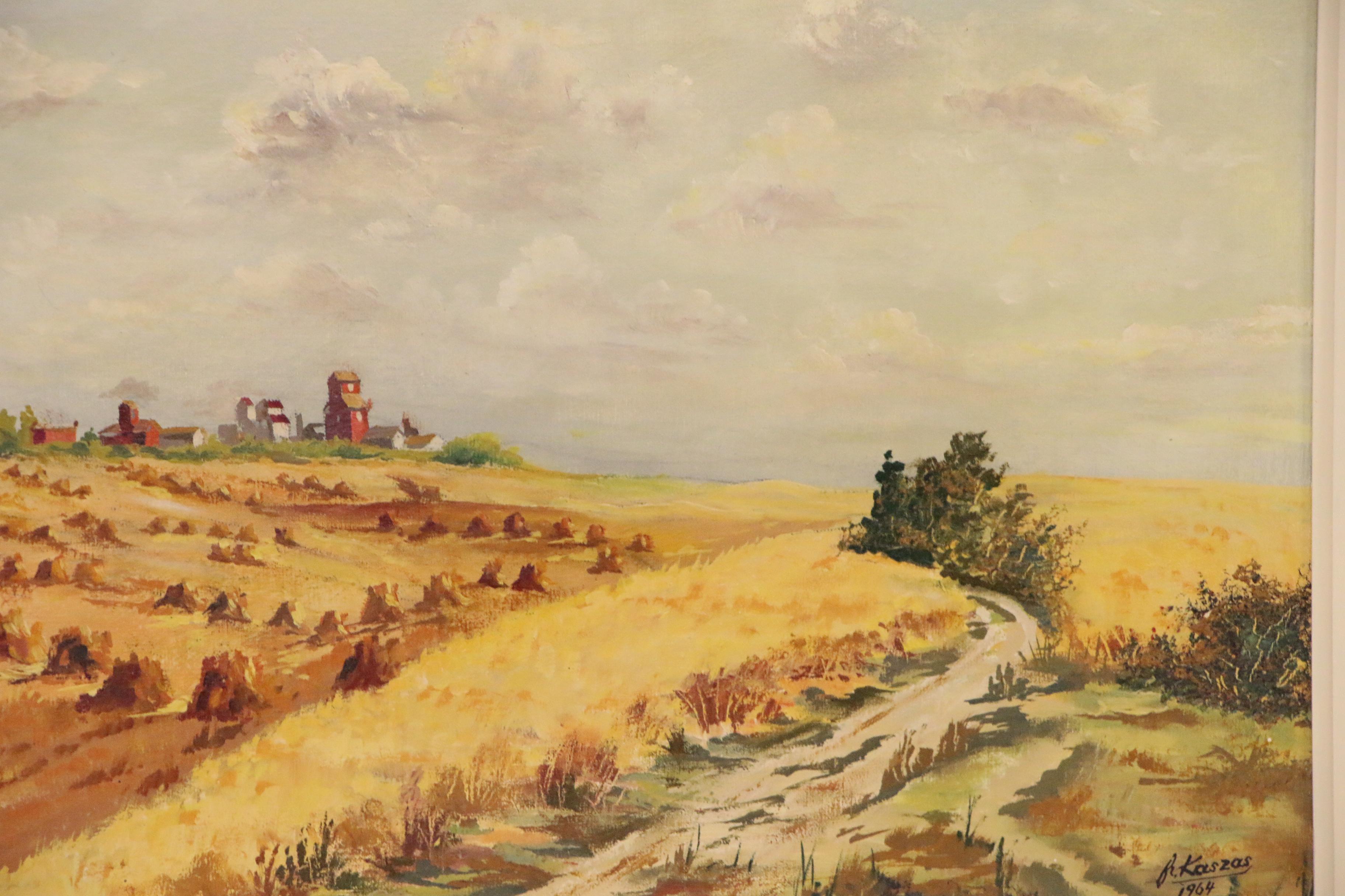 Frank Kaszas Landscape Oil Painting, 1964