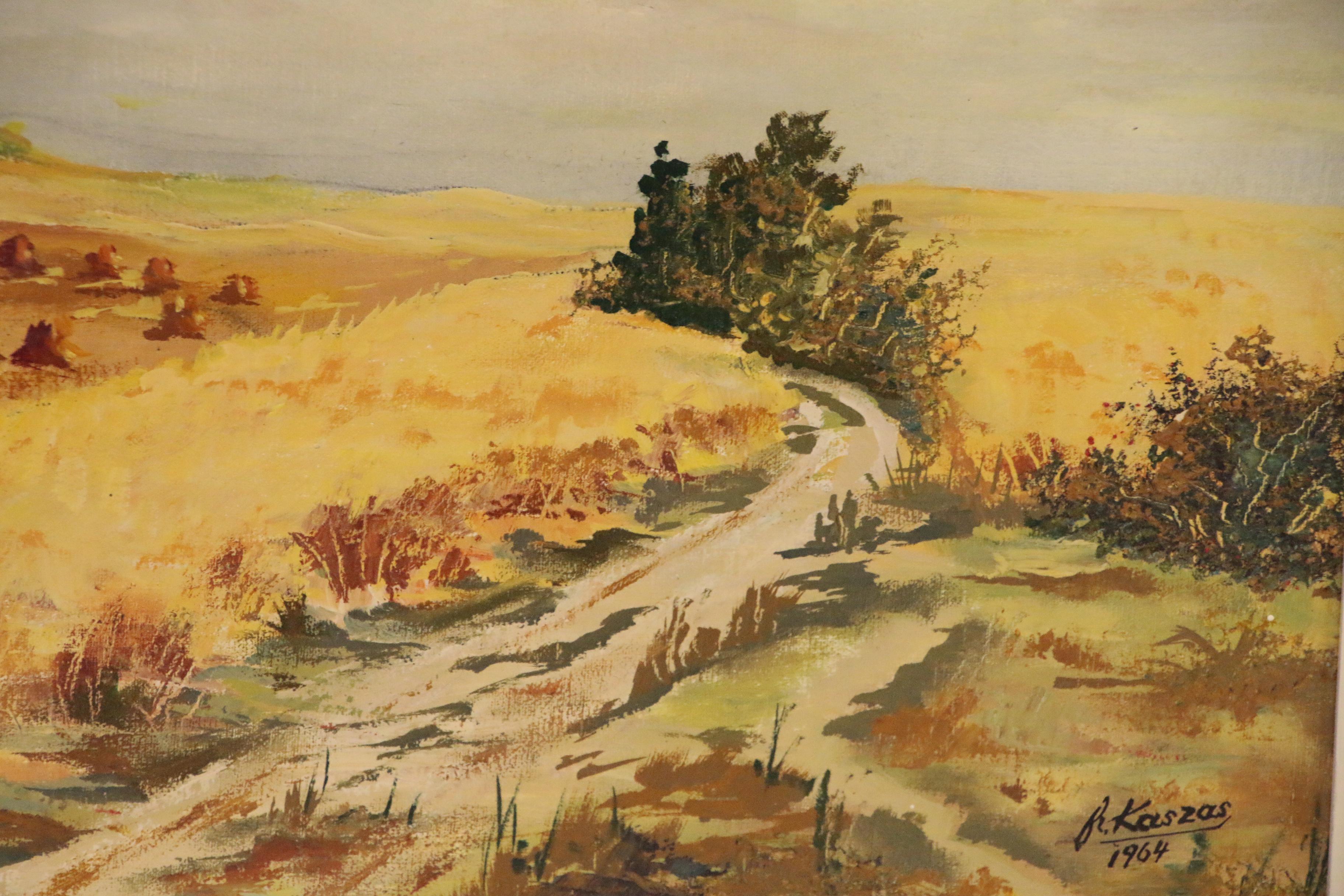 Frank Kaszas Landscape Oil Painting, 1964