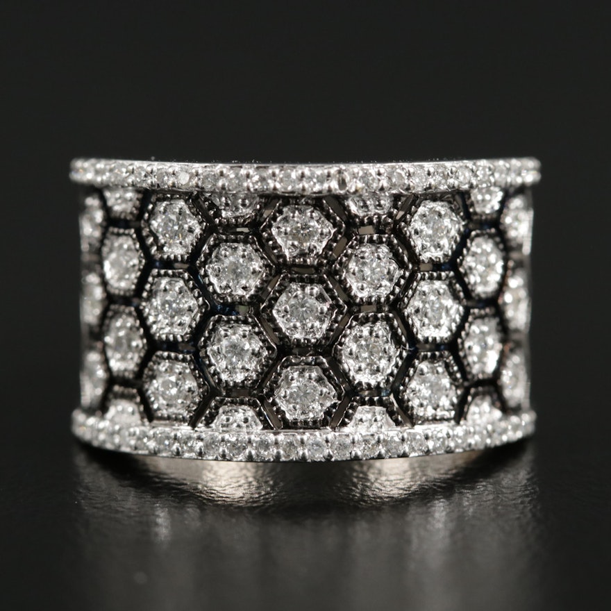 14K White Gold Diamond Ring