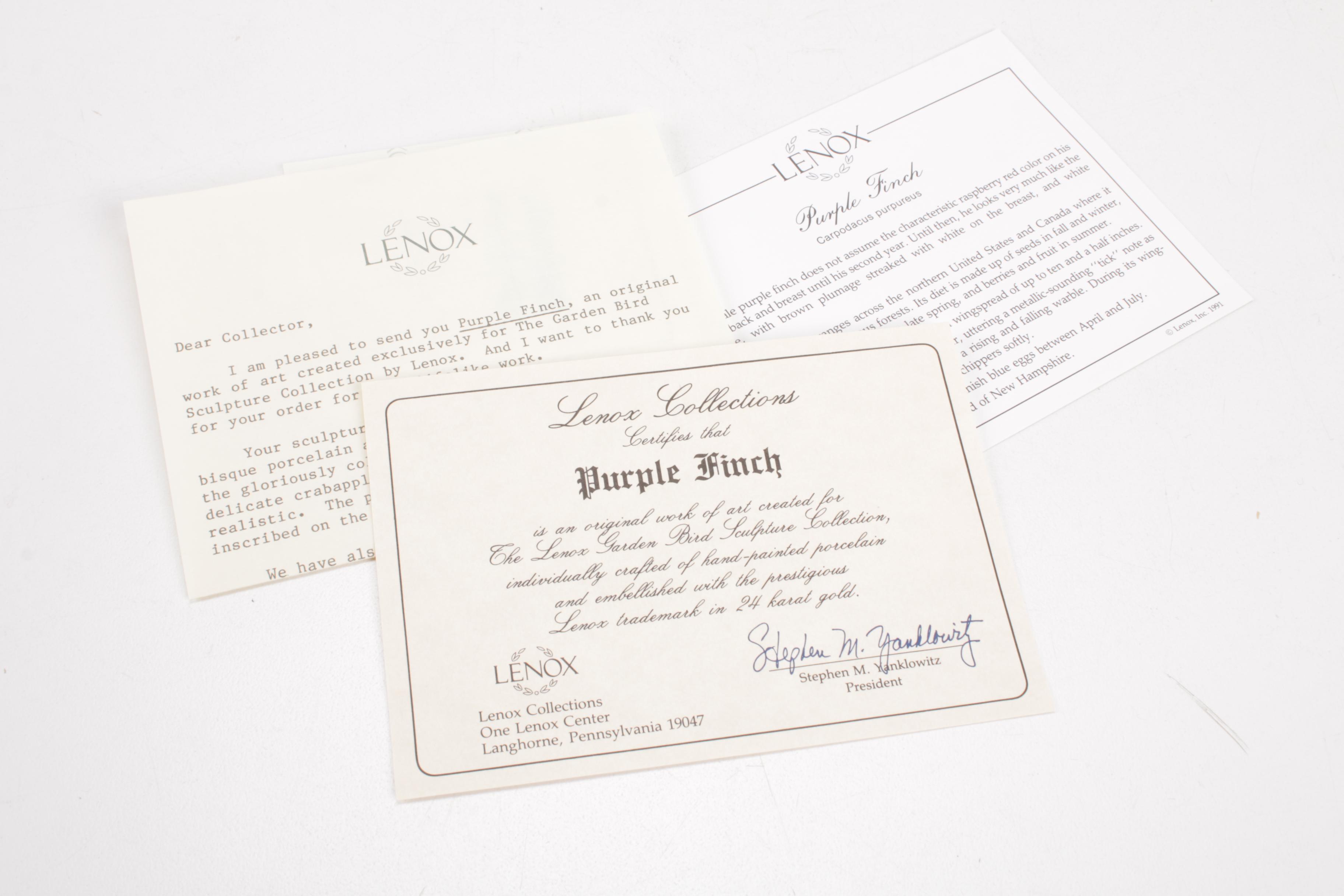 Lenox Porcelain Bird Figurines