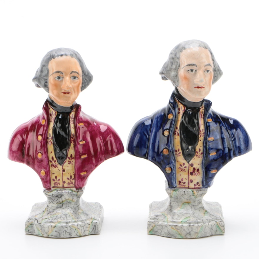 Staffordshire Busts Depicting "George Washington", Late 19th Century