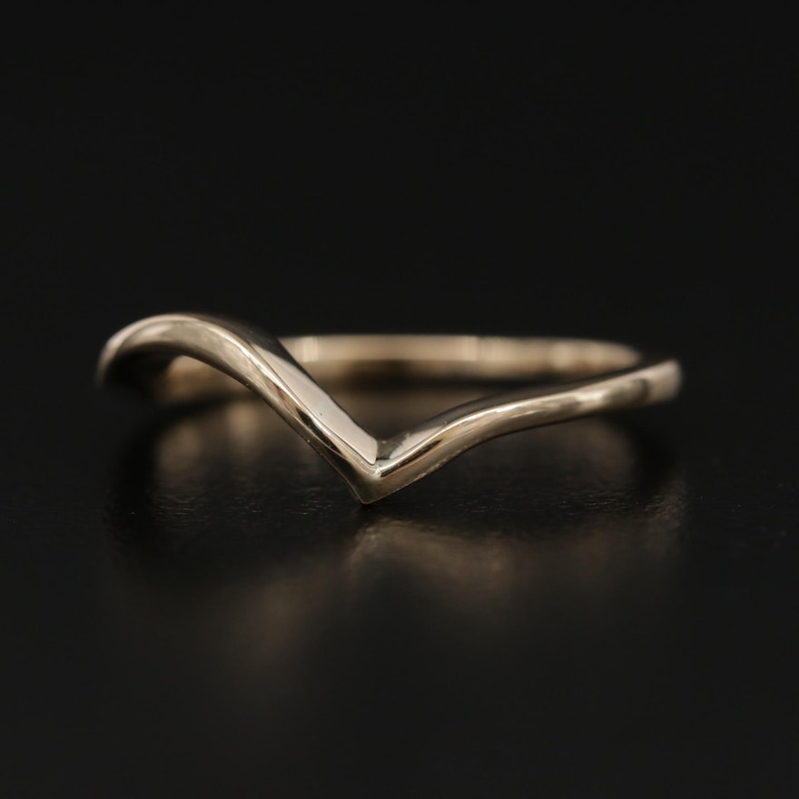 14K Yellow Gold Contour Band