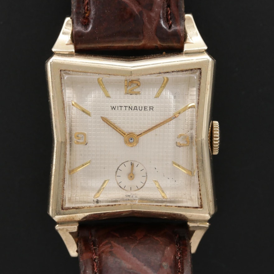 Wittnauer Gold Filled Stem Wind Wristwatch