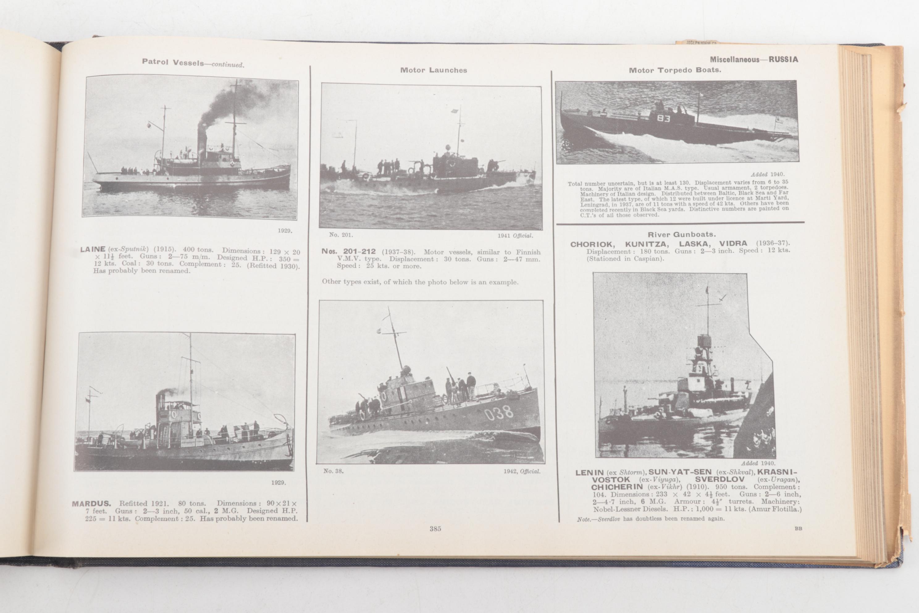 "Jane's Fighting Ships" 1942 Edition Edited by Francis E. McMurtrie, 1943