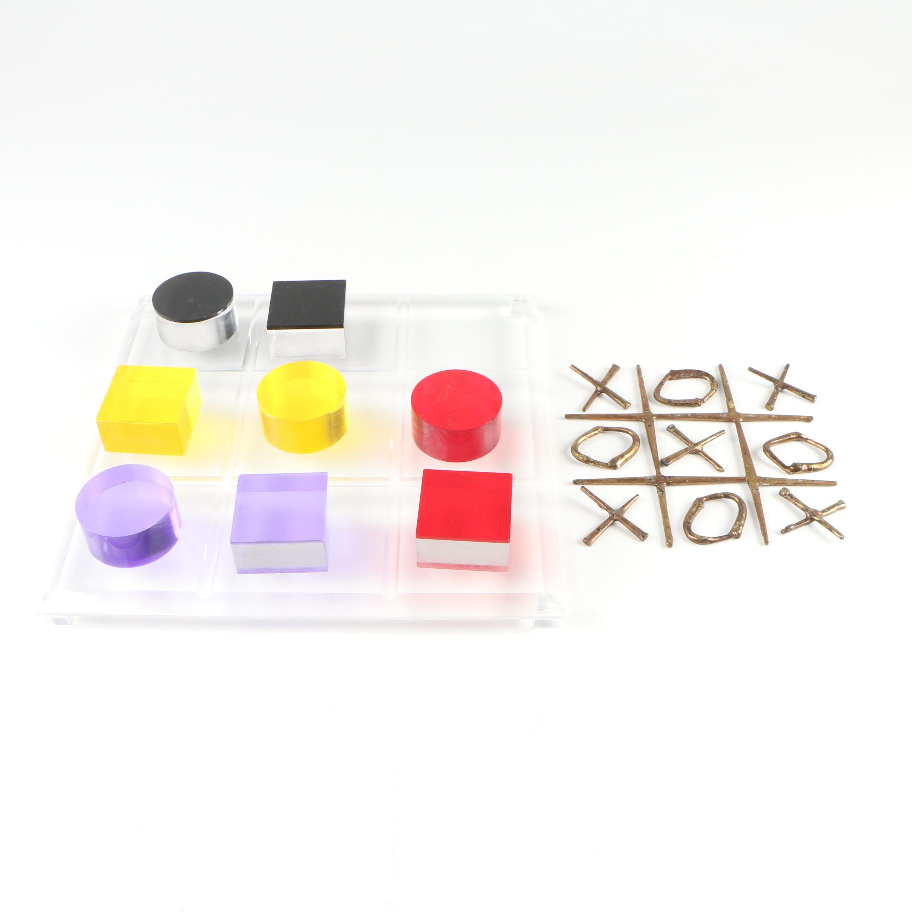 Plexiglass and Welded Metal Tic-Tac-Toe Games