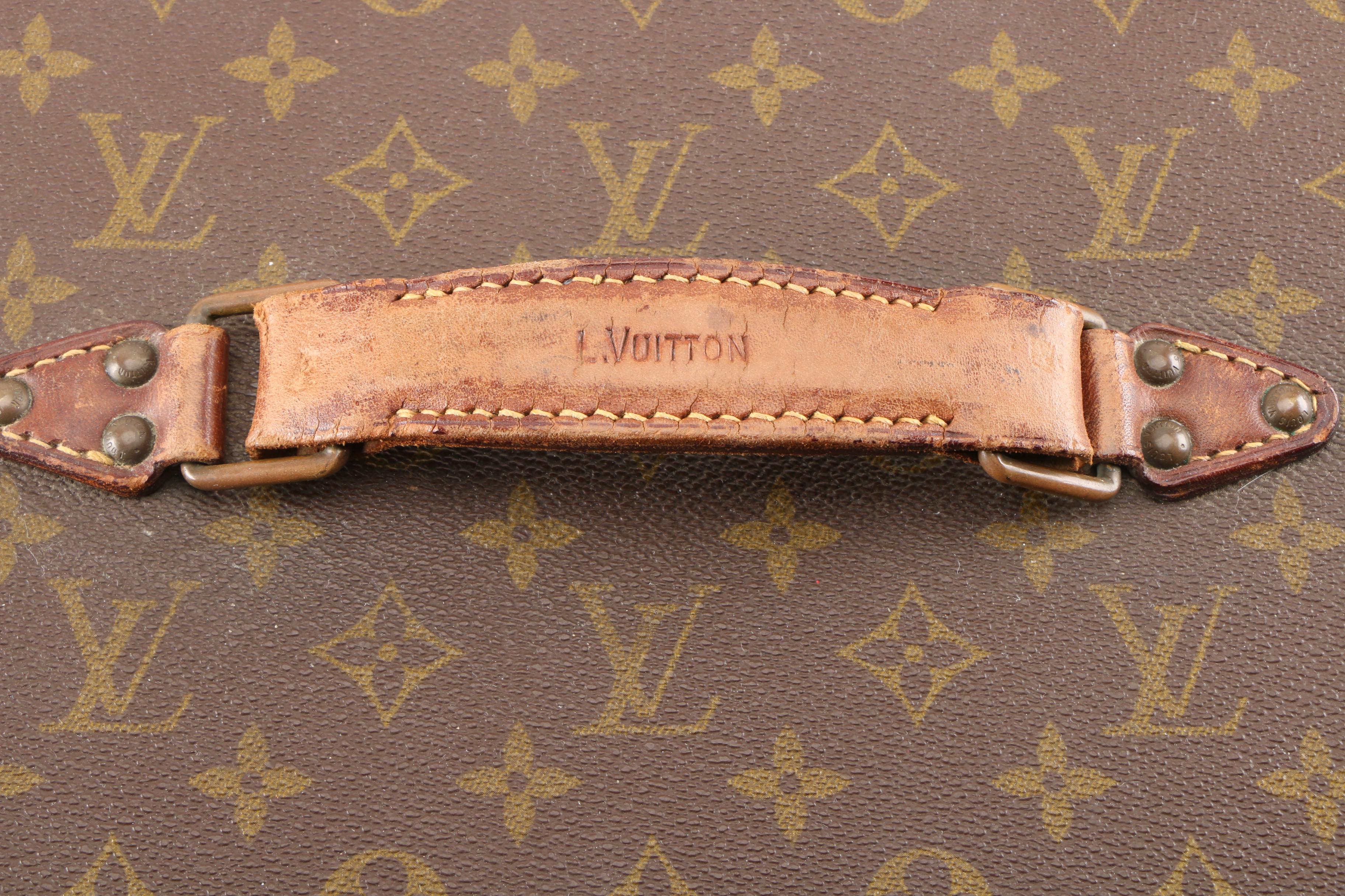 Louis Vuitton Train Case in Monogram and Leather, 1960s Vintage