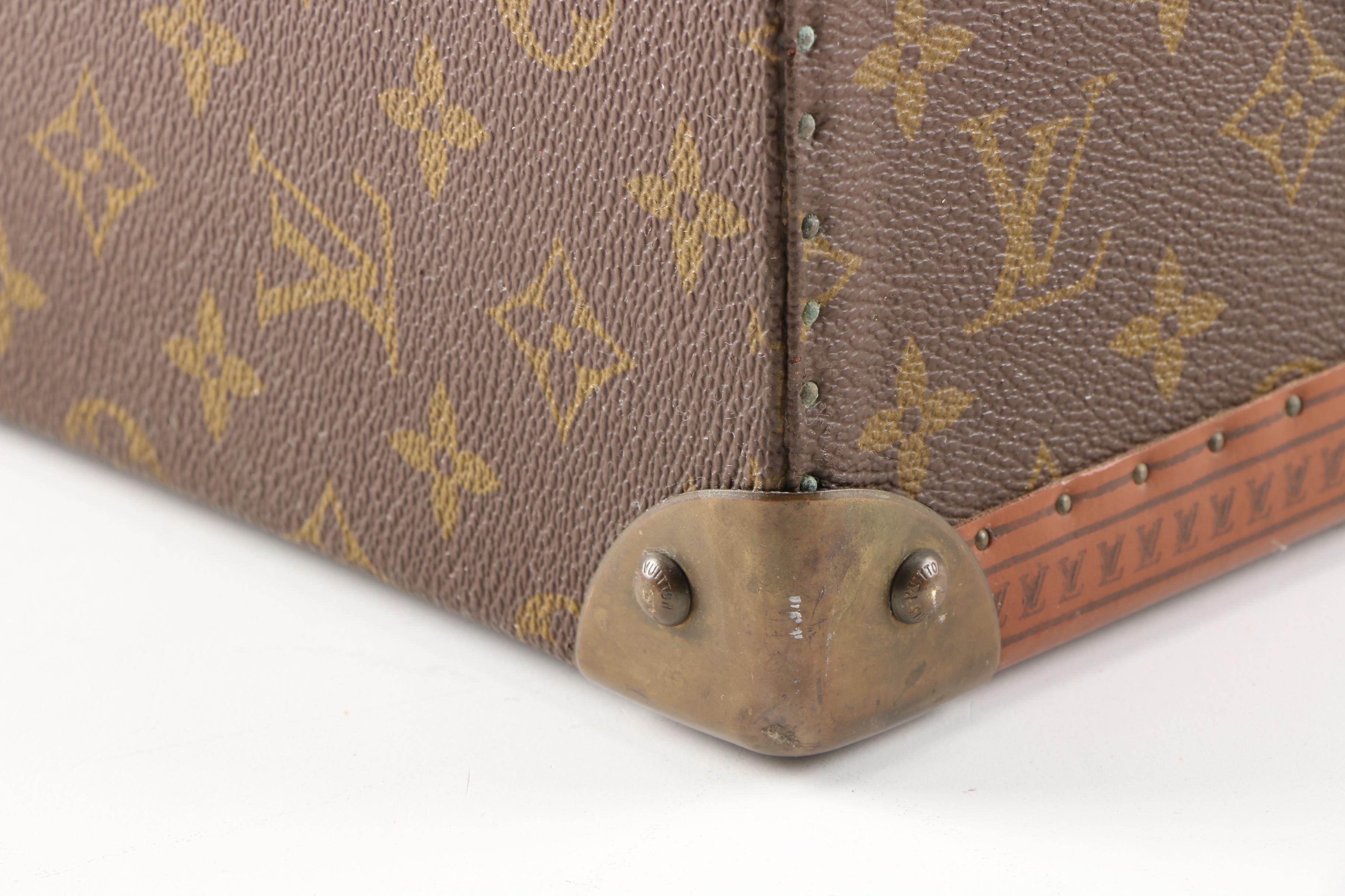 Louis Vuitton Train Case in Monogram and Leather, 1960s Vintage