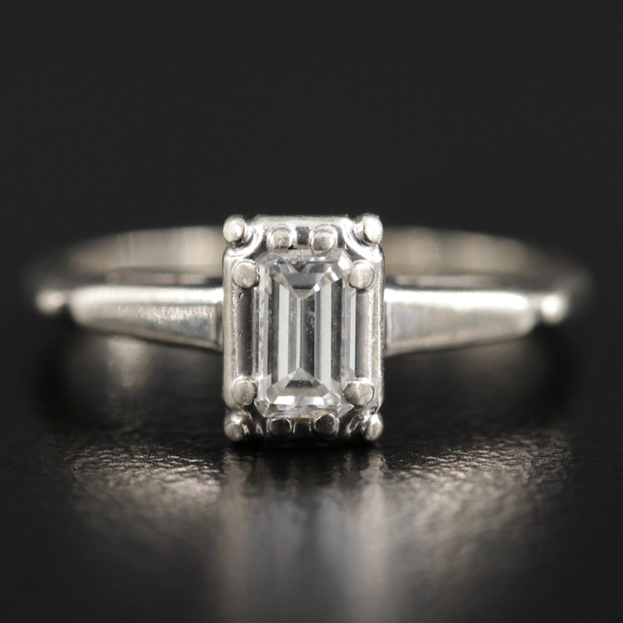 Vintage Karlan & Bleicher Inc. 14K 0.40 CT Diamond Solitaire Ring