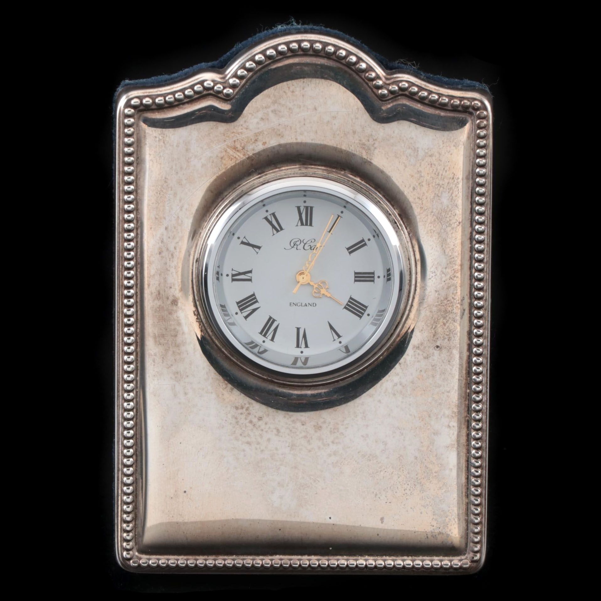R. Carr Sterling Silver Desk Clock