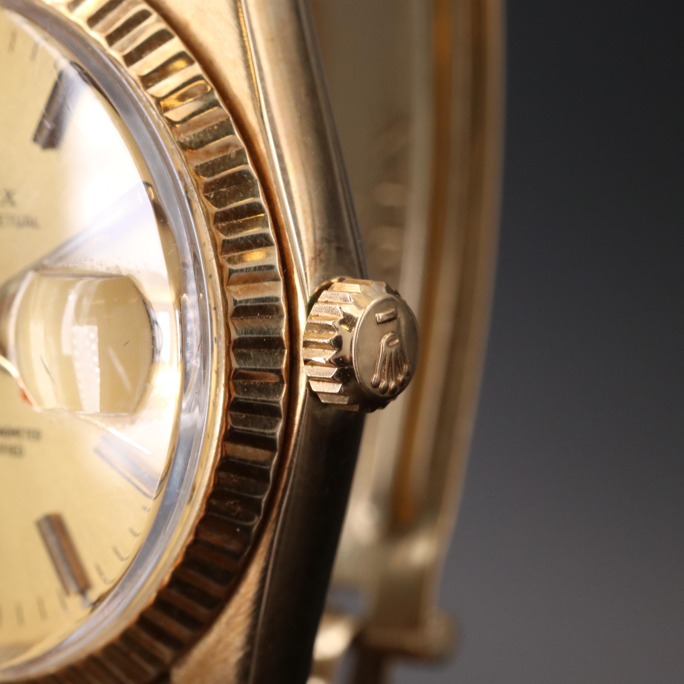 Rolex Date 14K Gold Automatic Watch, 1978