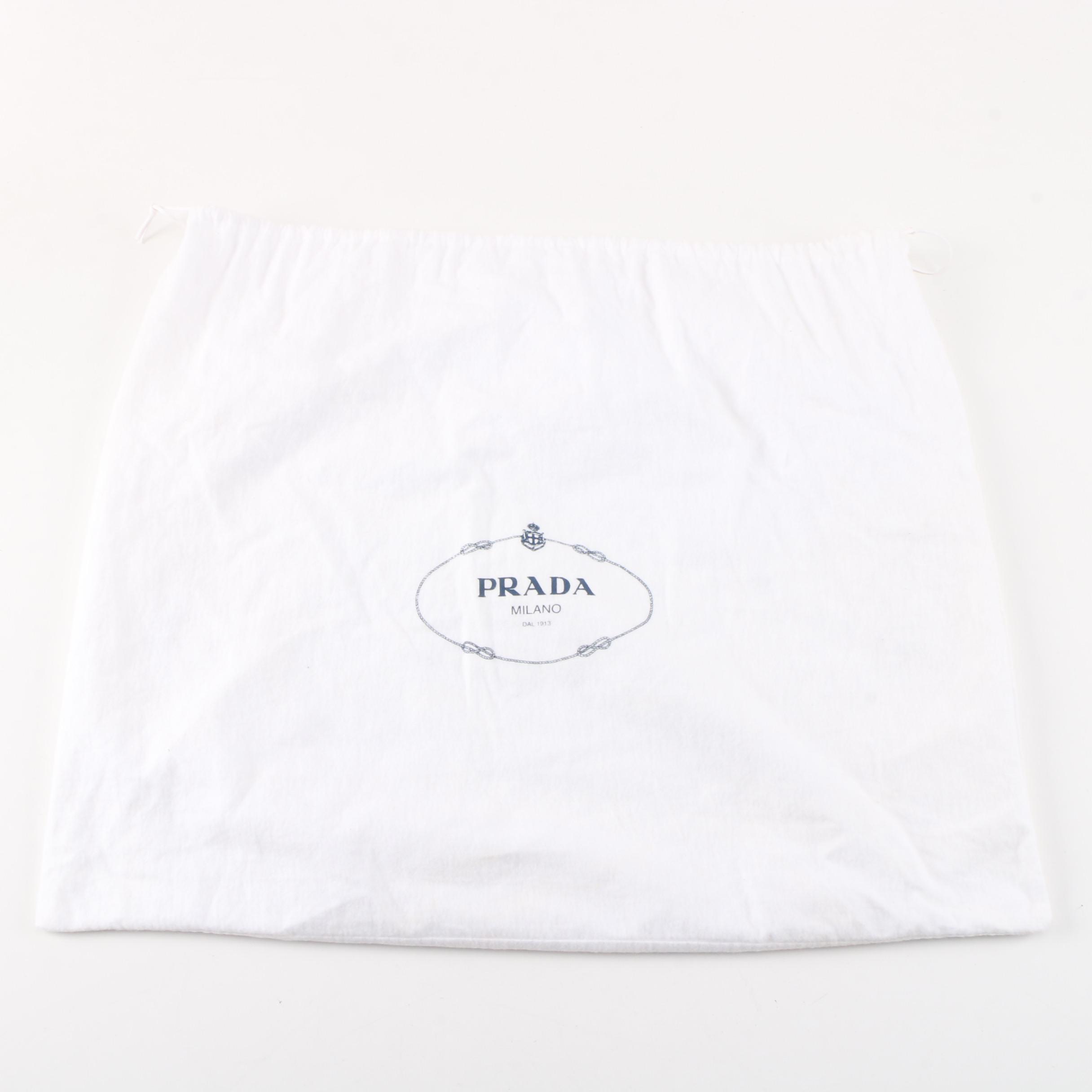 Prada Shoulder Bag in Beige Nylon and Leather