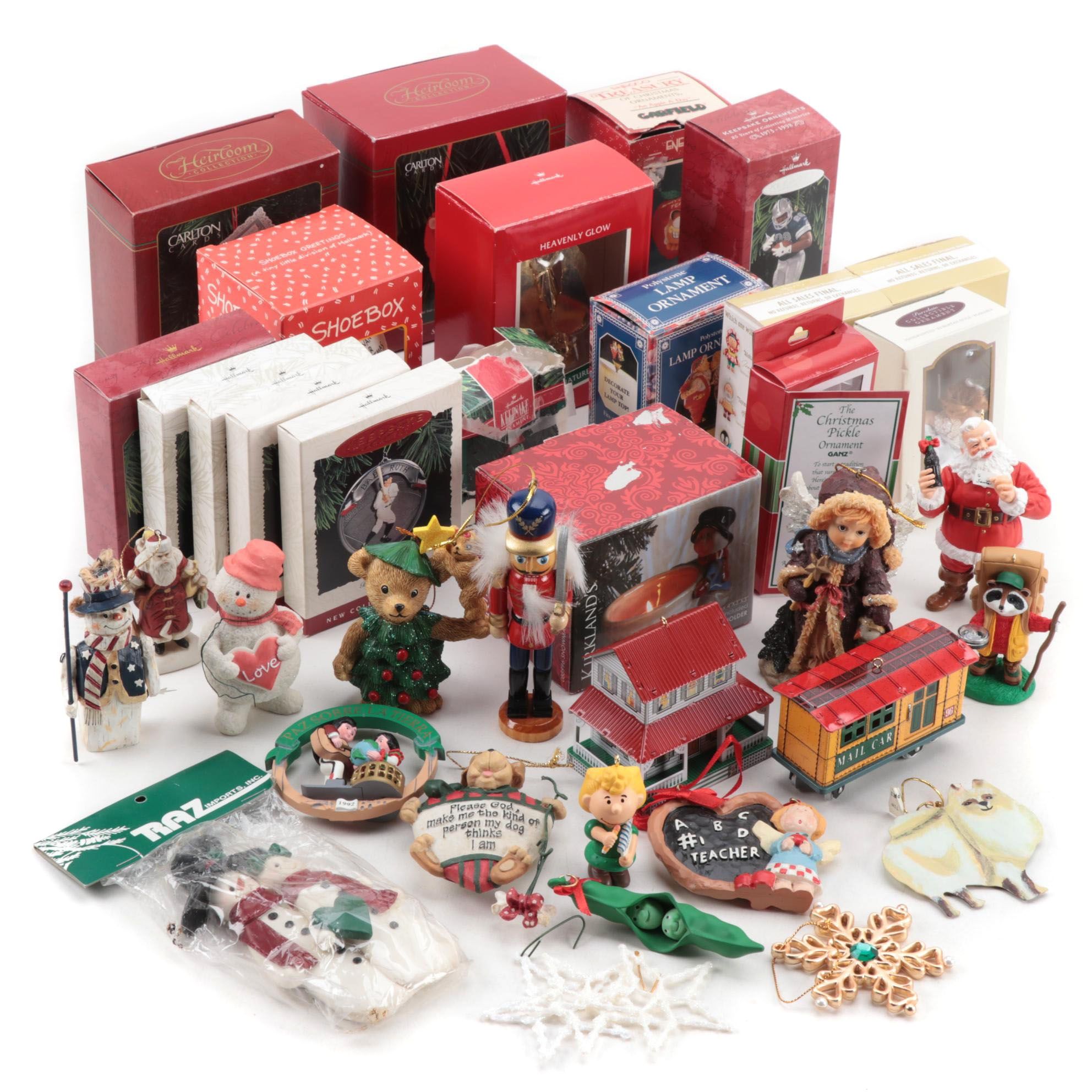 Hallmark, Enesco, Polystone, Carlton and Other Christmas Ornaments