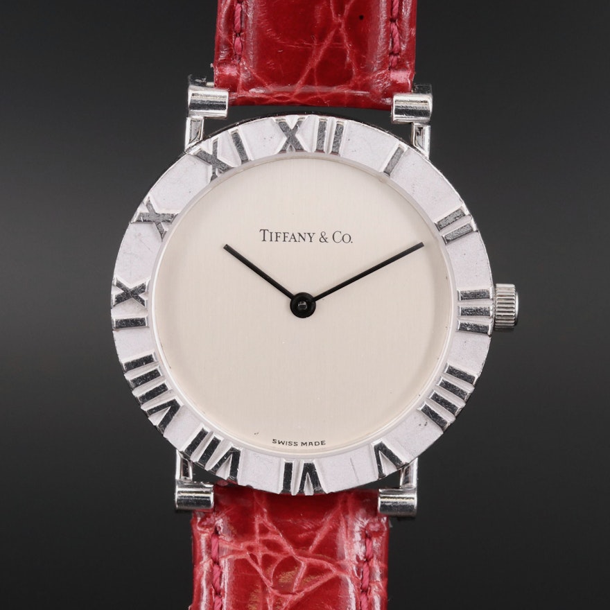 Tiffany & Co. Atlas Sterling Silver Quartz Wristwatch