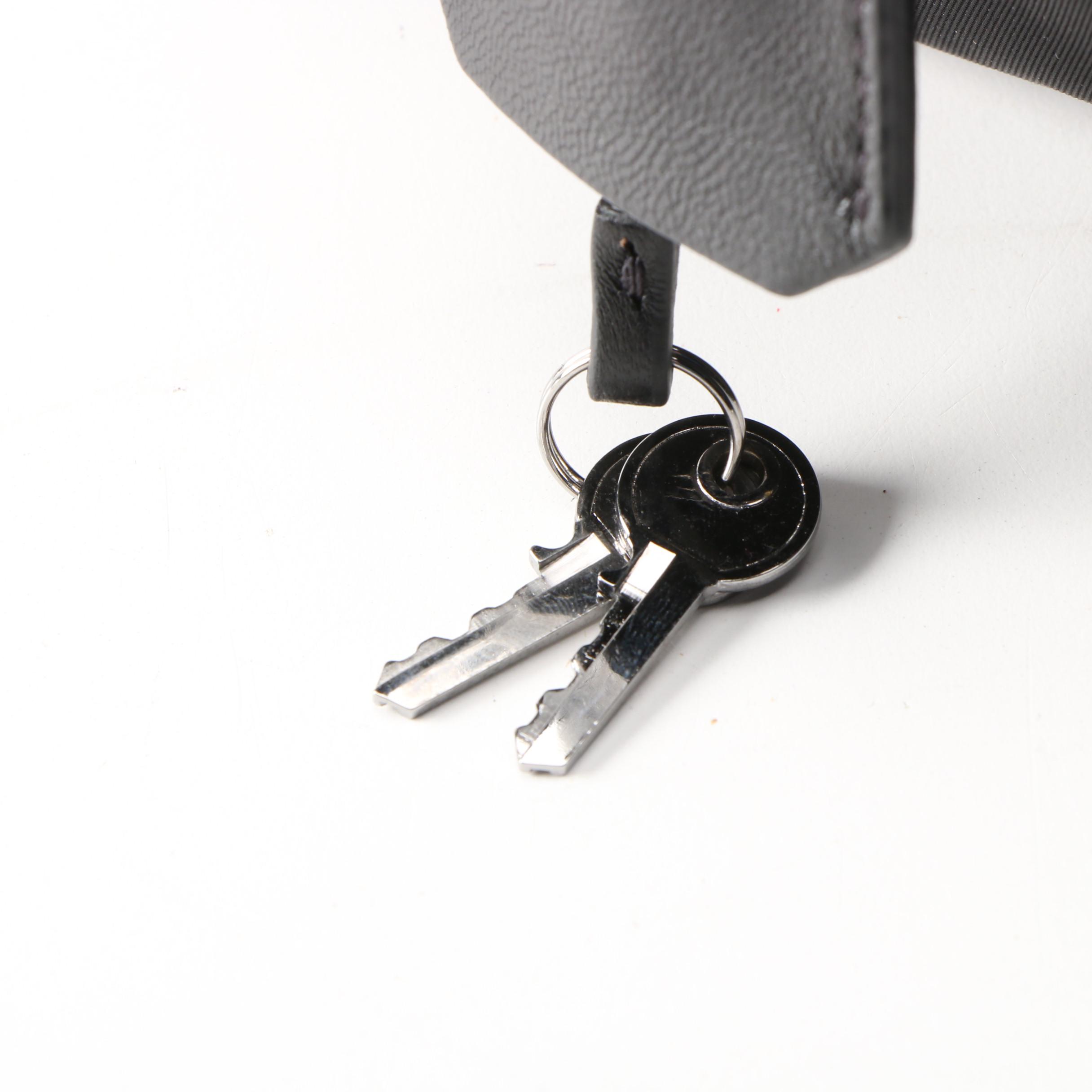 Prada Frilled Handbag in Nero Tessuto Nylon and Leather