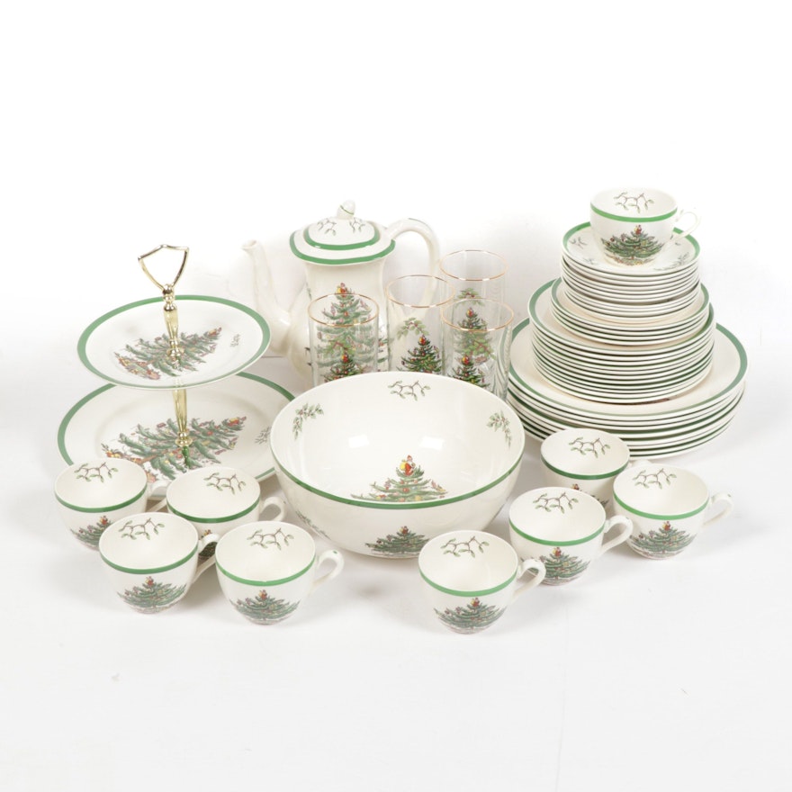 Spode "Christmas Tree" Dinnerware and Serveware