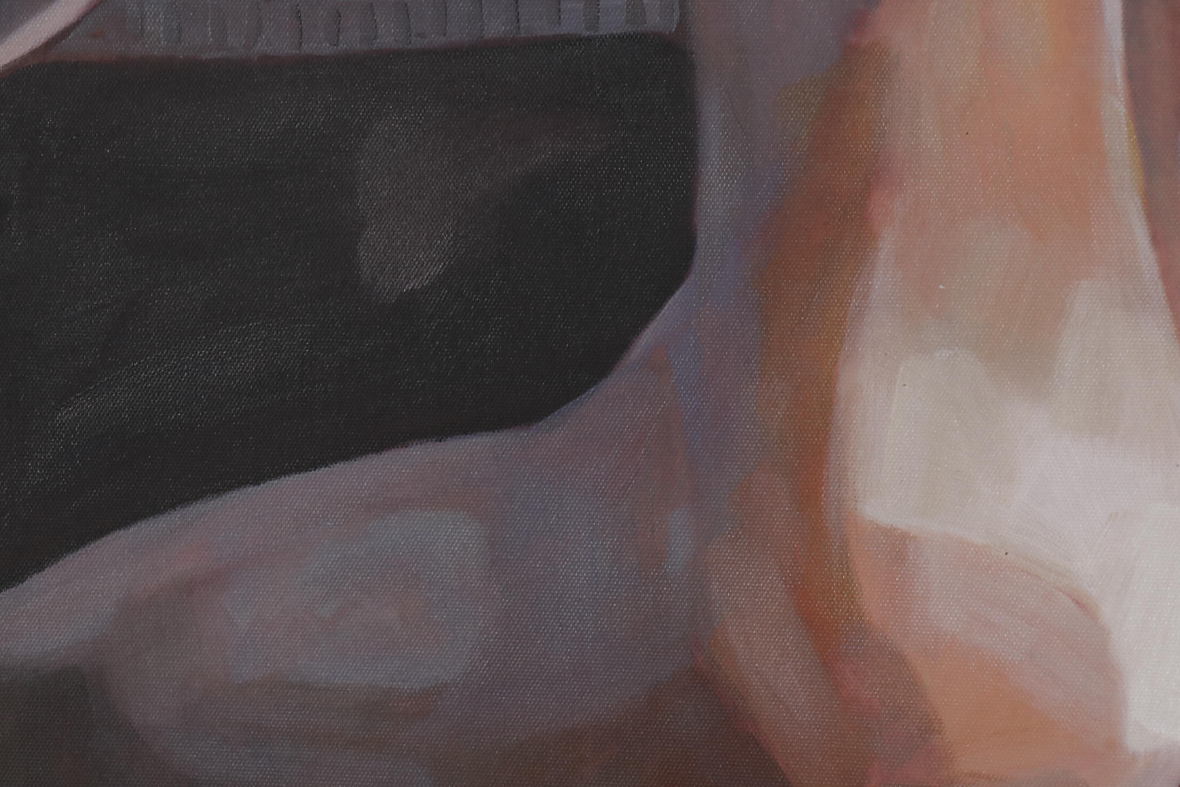 Figure Oil Painting of Male Nude Pianist