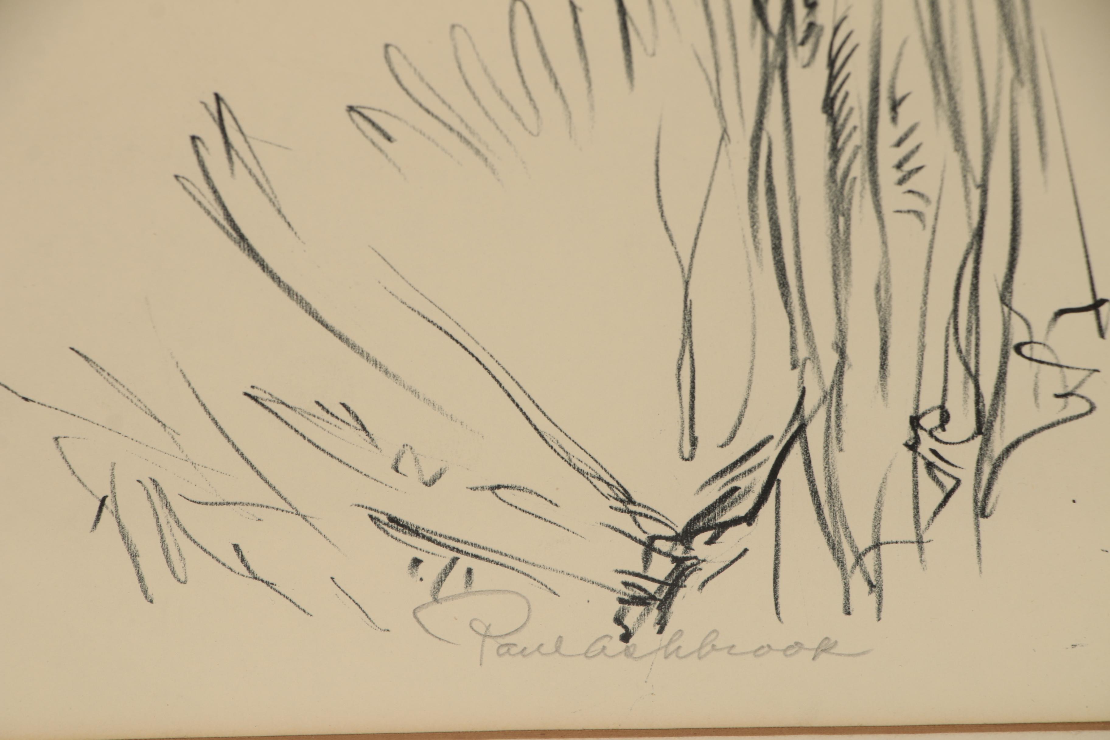 Paul Ashbrook Lithograph of Mother and Child