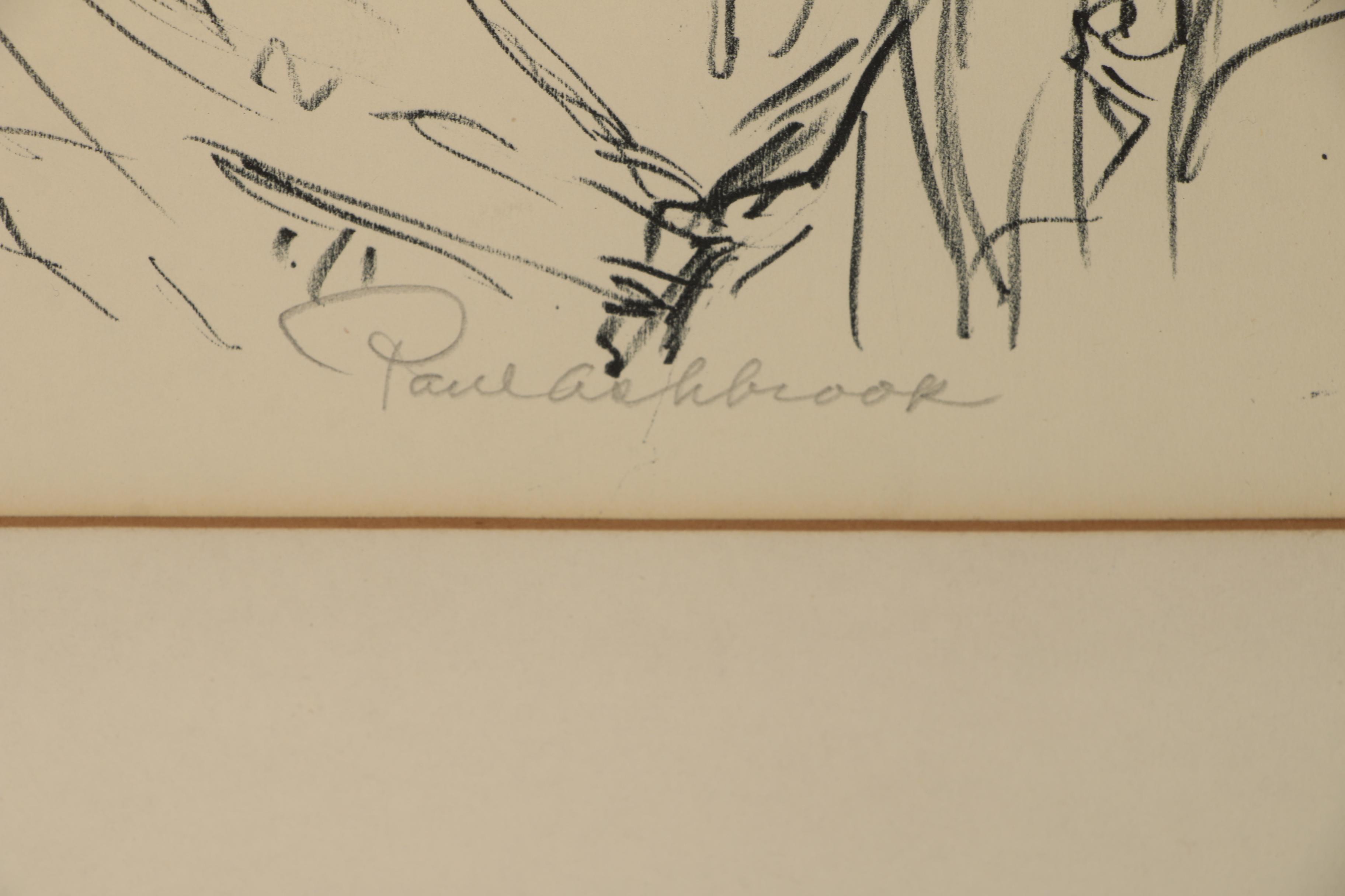 Paul Ashbrook Lithograph of Mother and Child