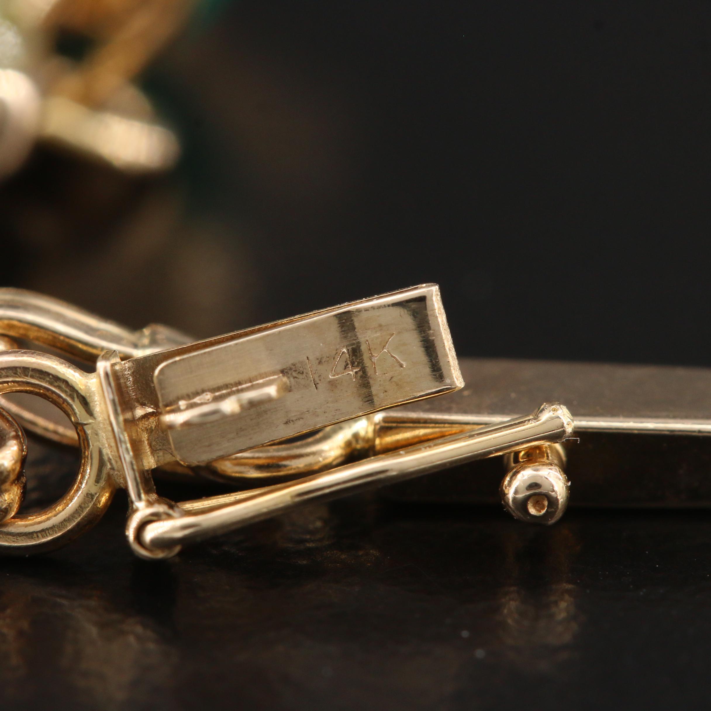 14K Scarab Bracelet with Black Onyx, Unakite, Jasper and Chalcedony