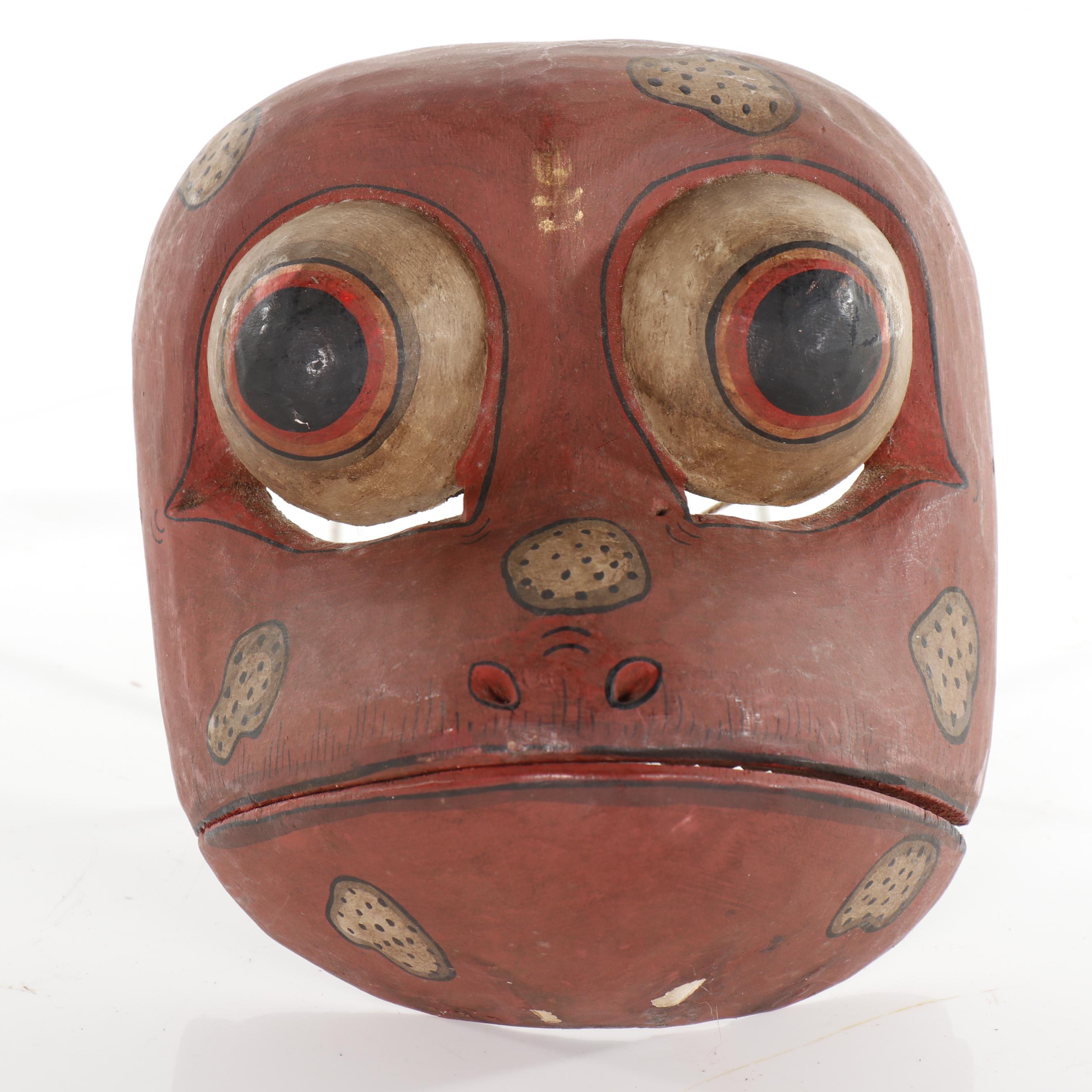 Balinese Wood Frog Mask