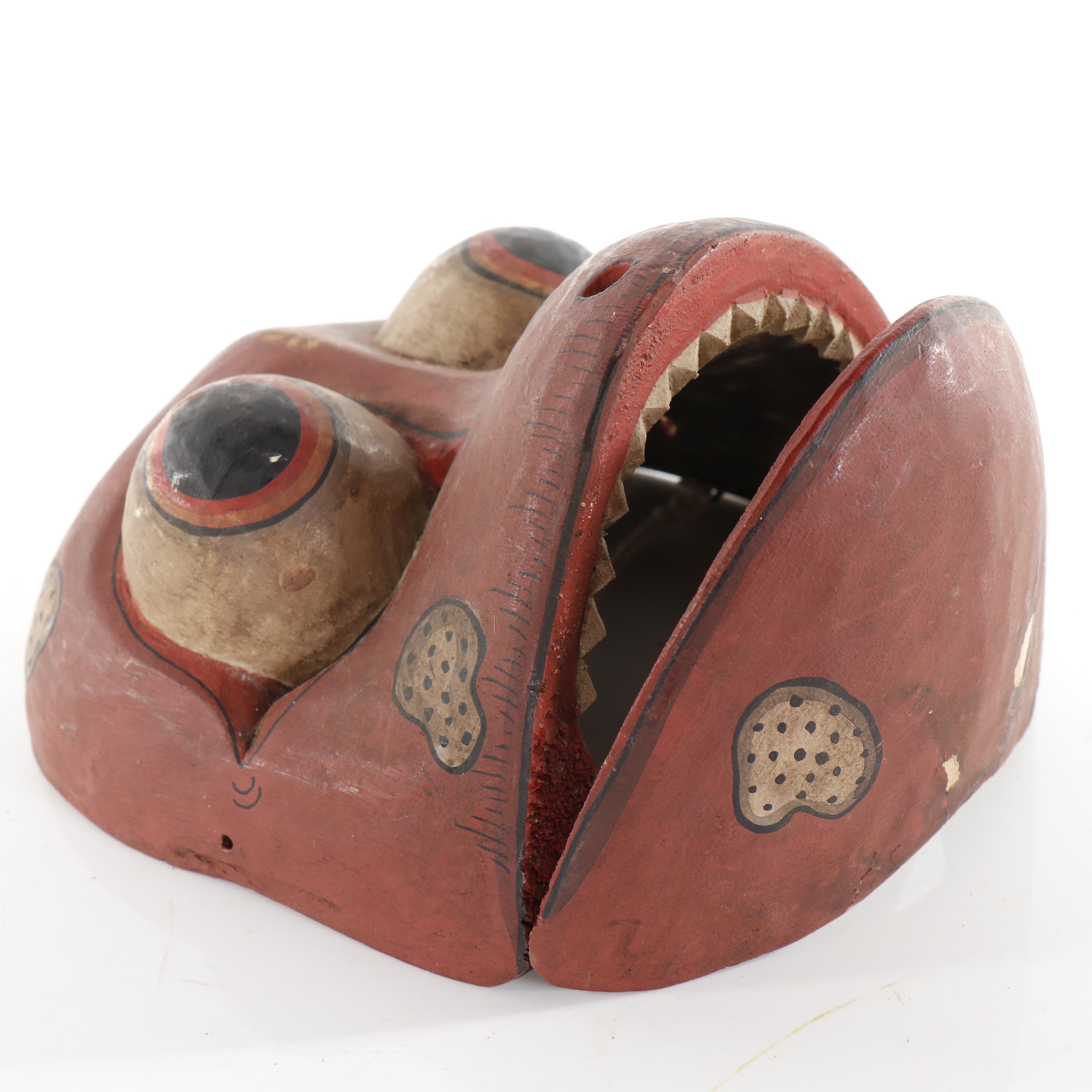 Balinese Wood Frog Mask