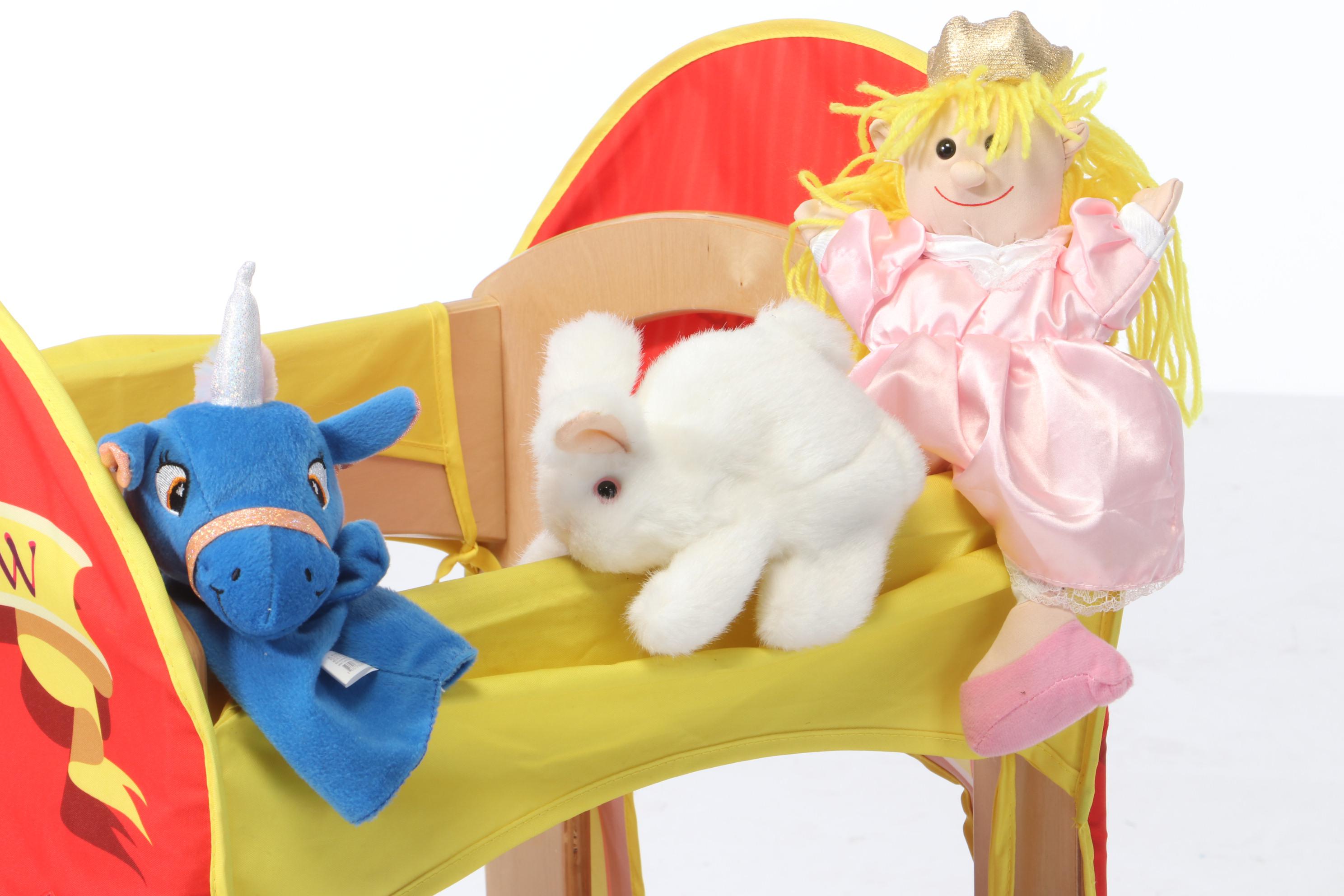 The Learning Tower Wooden Step Stool and Platform with Fitted Puppet Show Stage