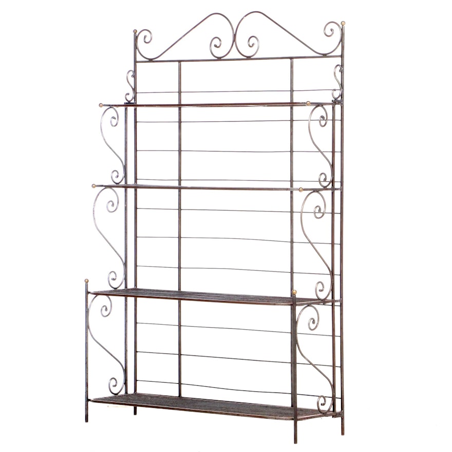 French Style Wire Baker's Rack, Late 20th Century