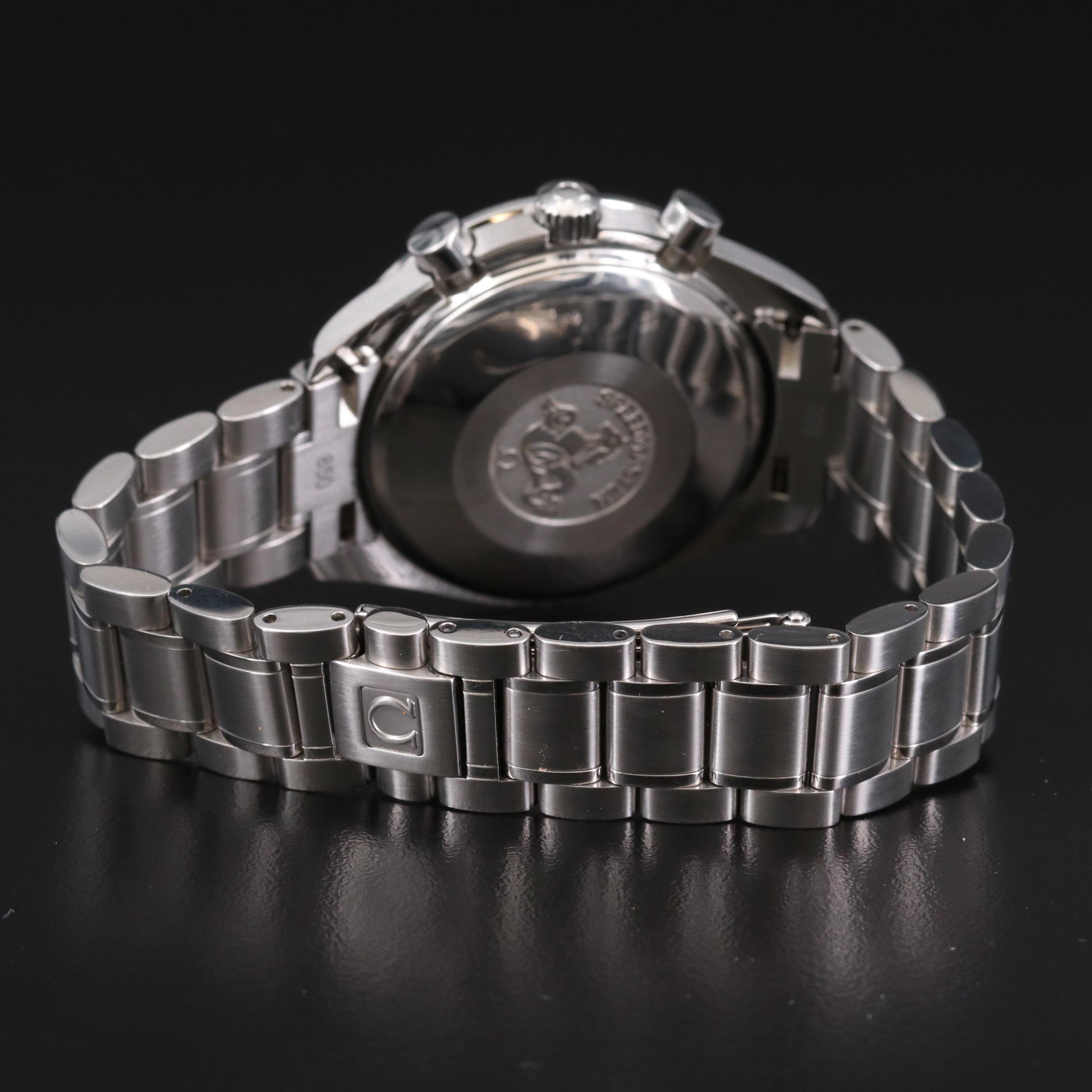 Omega Speedmaster Day-Date Stainless Steel Automatic Chronograph Watch