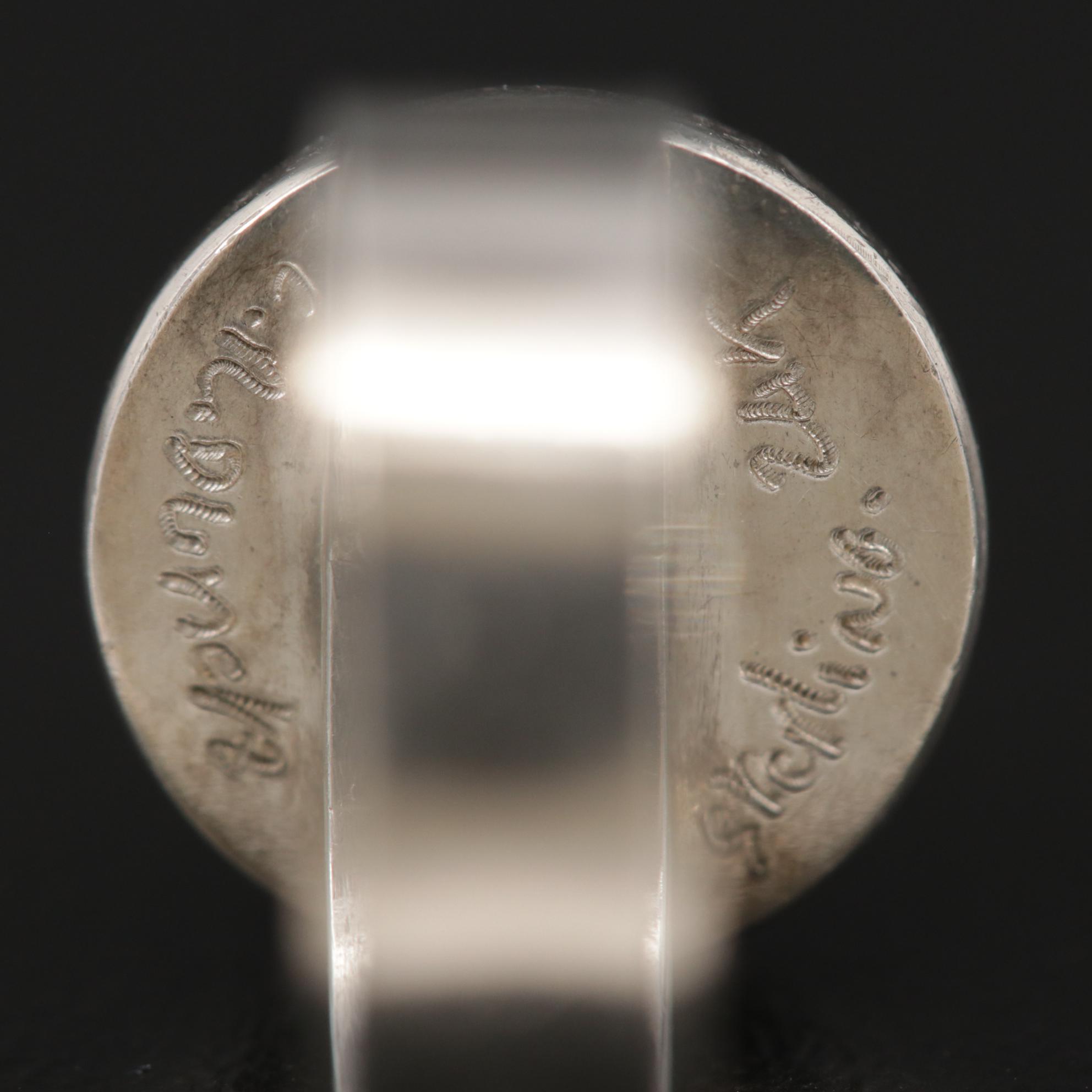 Celiane & Ronald Dunetz Sterling Cloisonné Enamel Ring with 24K Accents