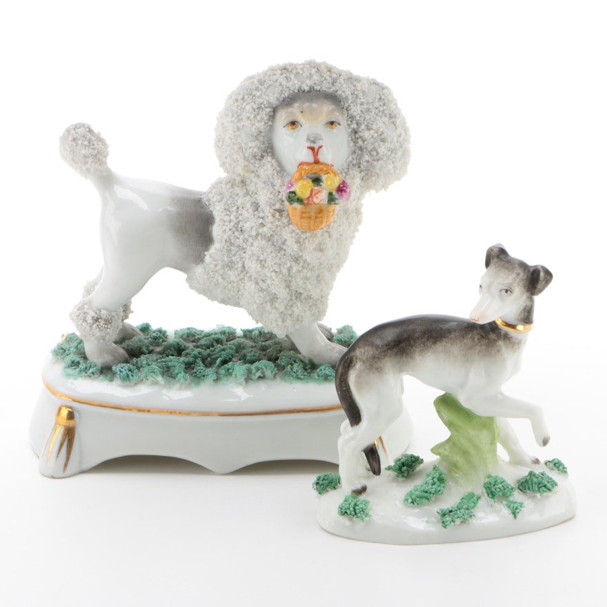 Porcelain Dog Fairing Figurines, 1900