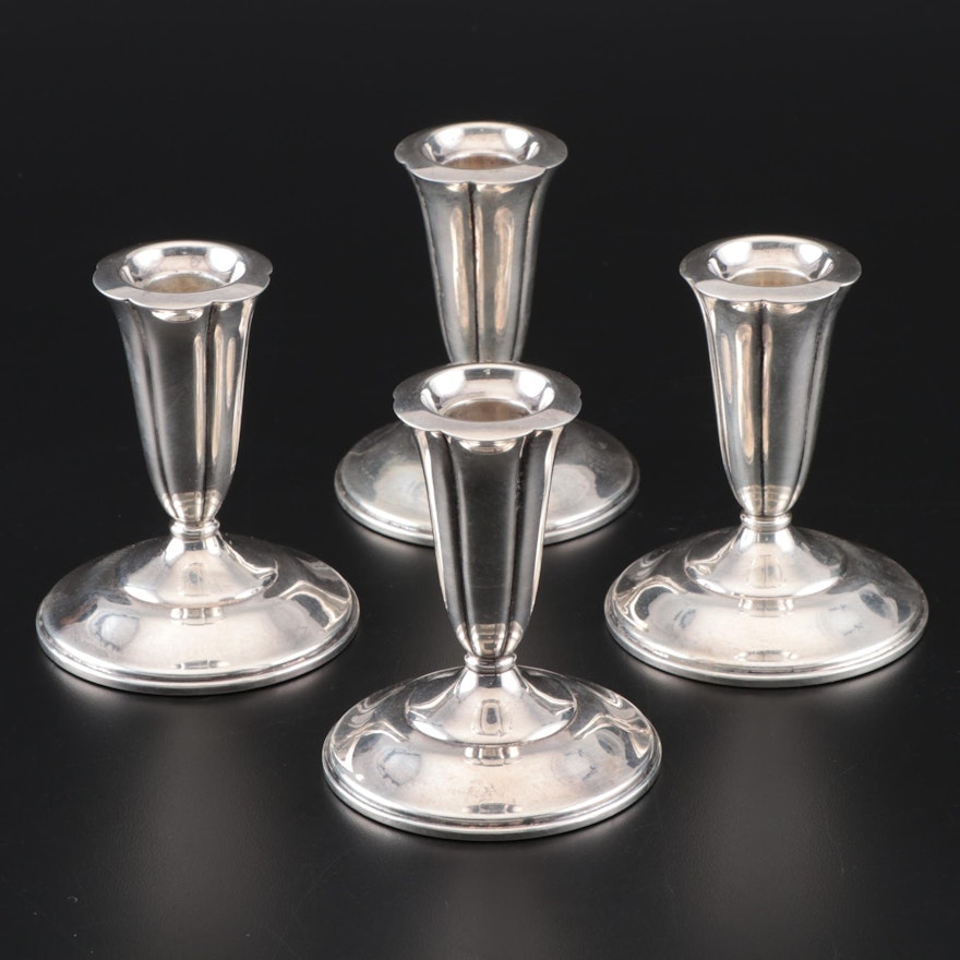 Redlich & Co. for Cartier Weighted Sterling Candlesticks, Mid-20th Century