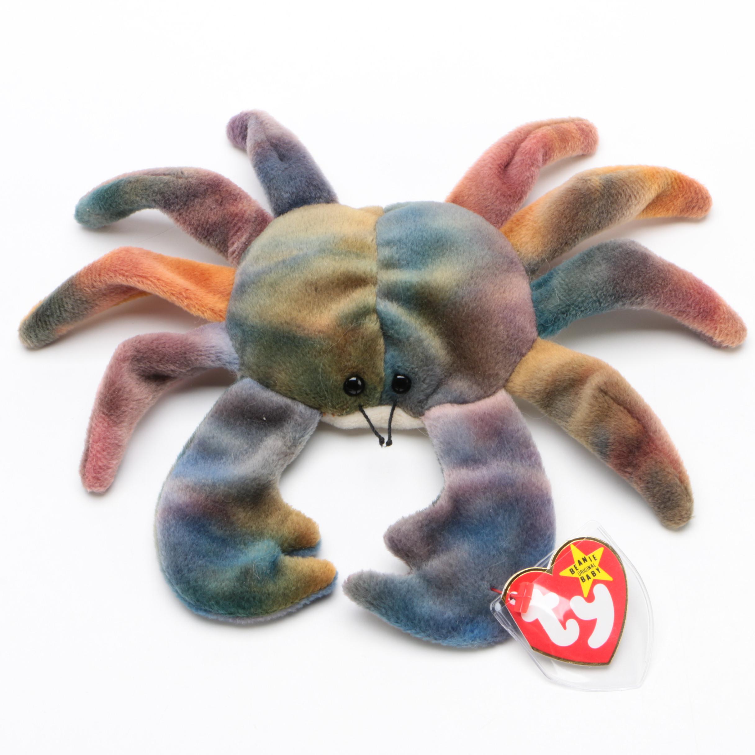 Ty Beanie Baby "Claude" the Crab Stuffed Toy with 4th Generation Swing Tag