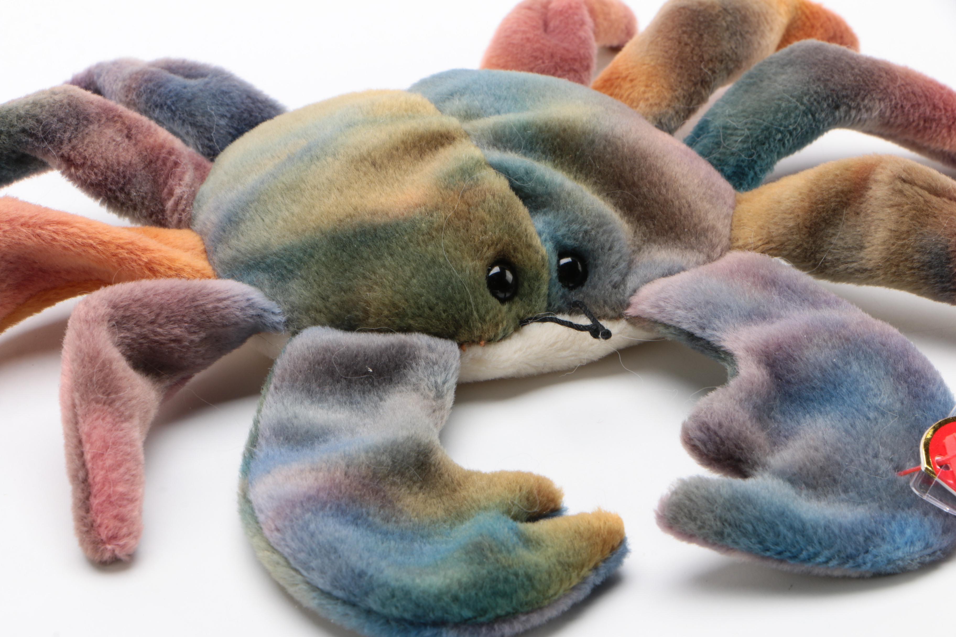 Ty Beanie Baby "Claude" the Crab Stuffed Toy with 4th Generation Swing Tag