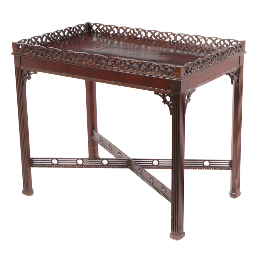 Councill Chippendale Style Mahogany Tea Table