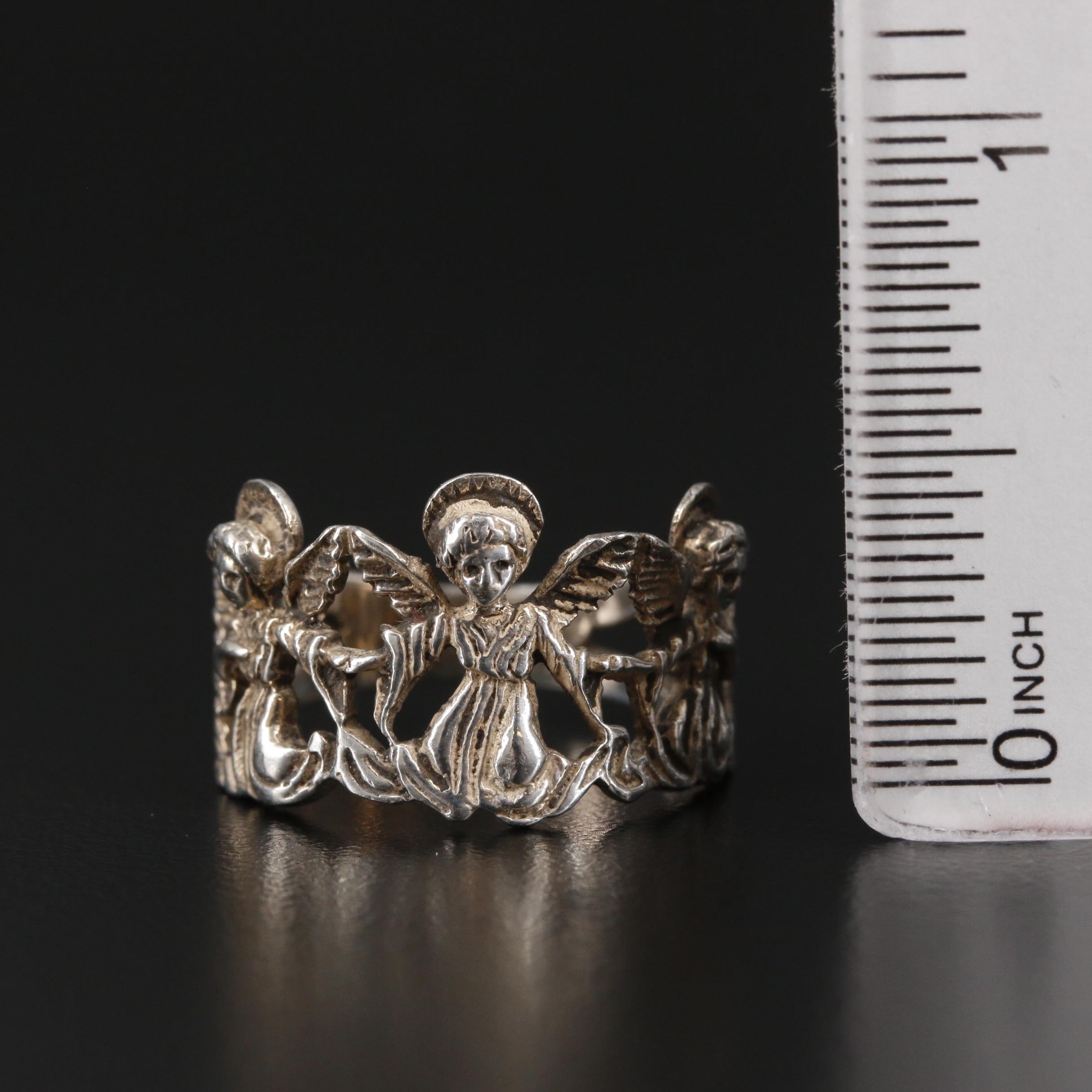 Sterling Silver Angel Ring